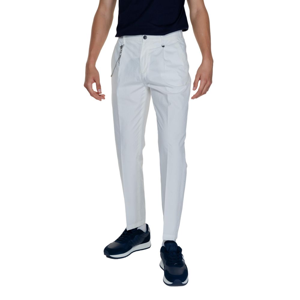 Antony Morato White Cotton Pant LUNESCAPE