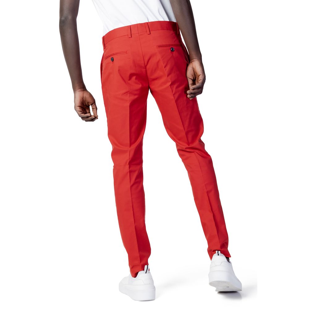 Antony Morato Red Cotton Pant LUNESCAPE