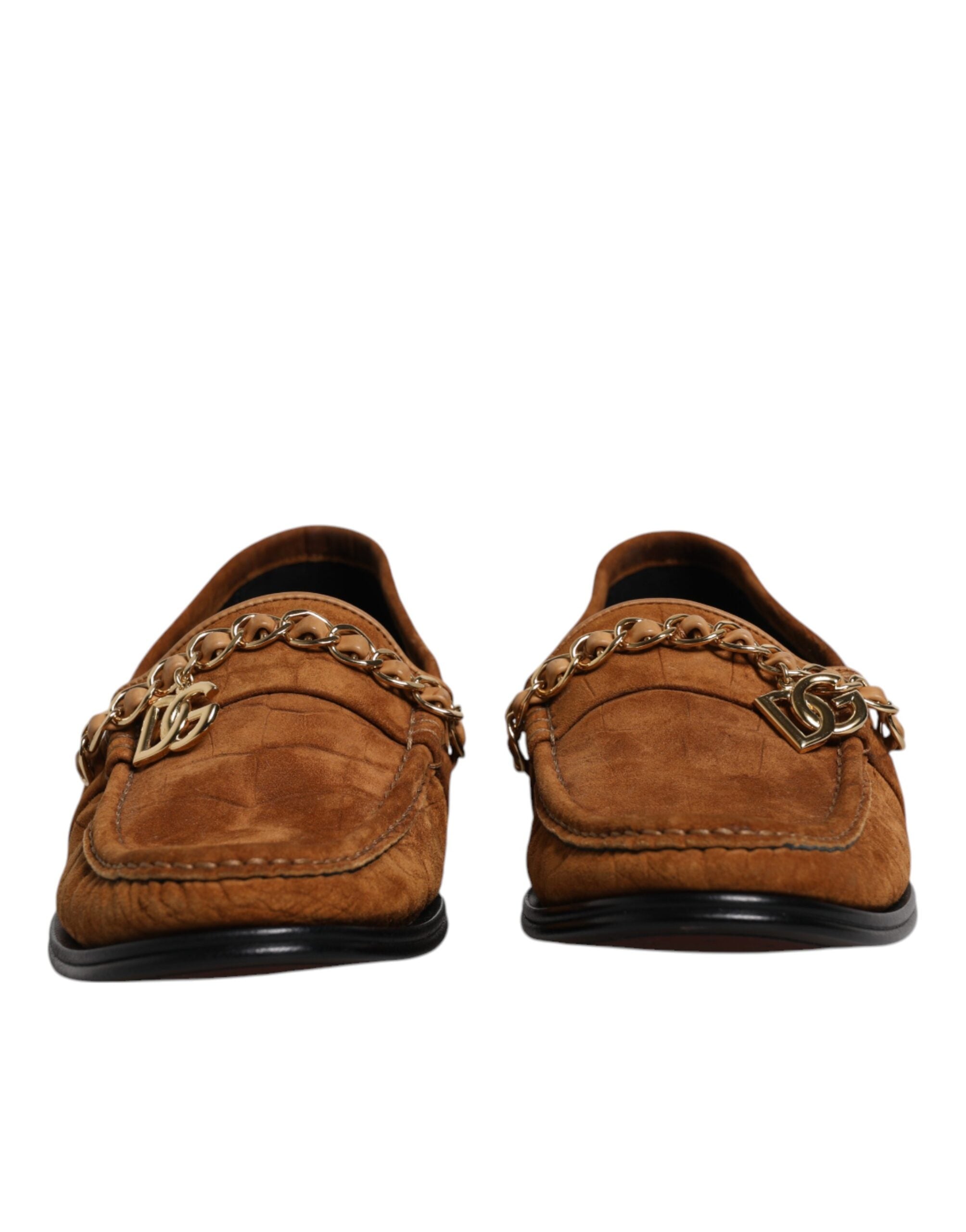 Dolce & Gabbana Brown Suede Leather Loafers Dress Shoes LUNESCAPE