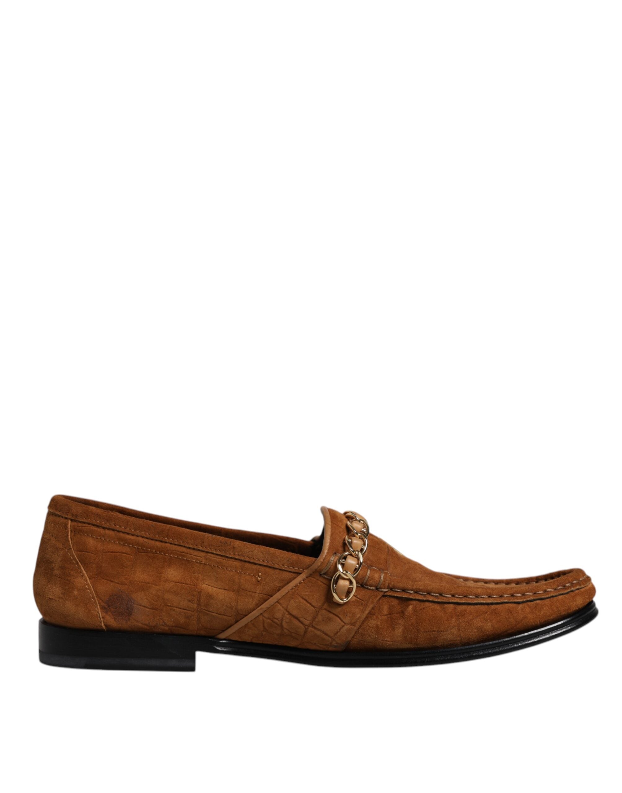 Dolce & Gabbana Brown Suede Leather Loafers Dress Shoes LUNESCAPE