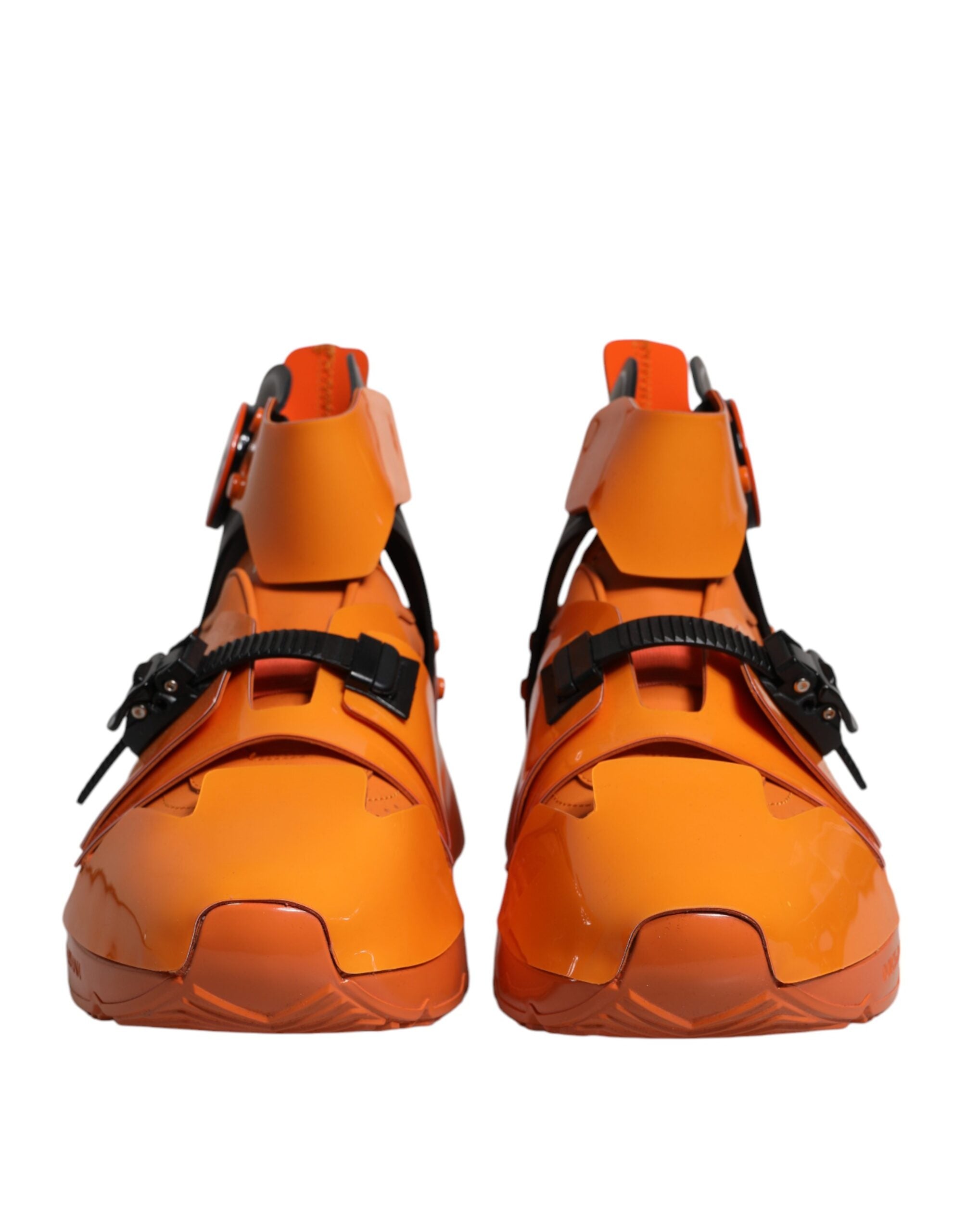 Dolce & Gabbana Orange Multi Panel Chunky High Top Sneakers Shoes LUNESCAPE