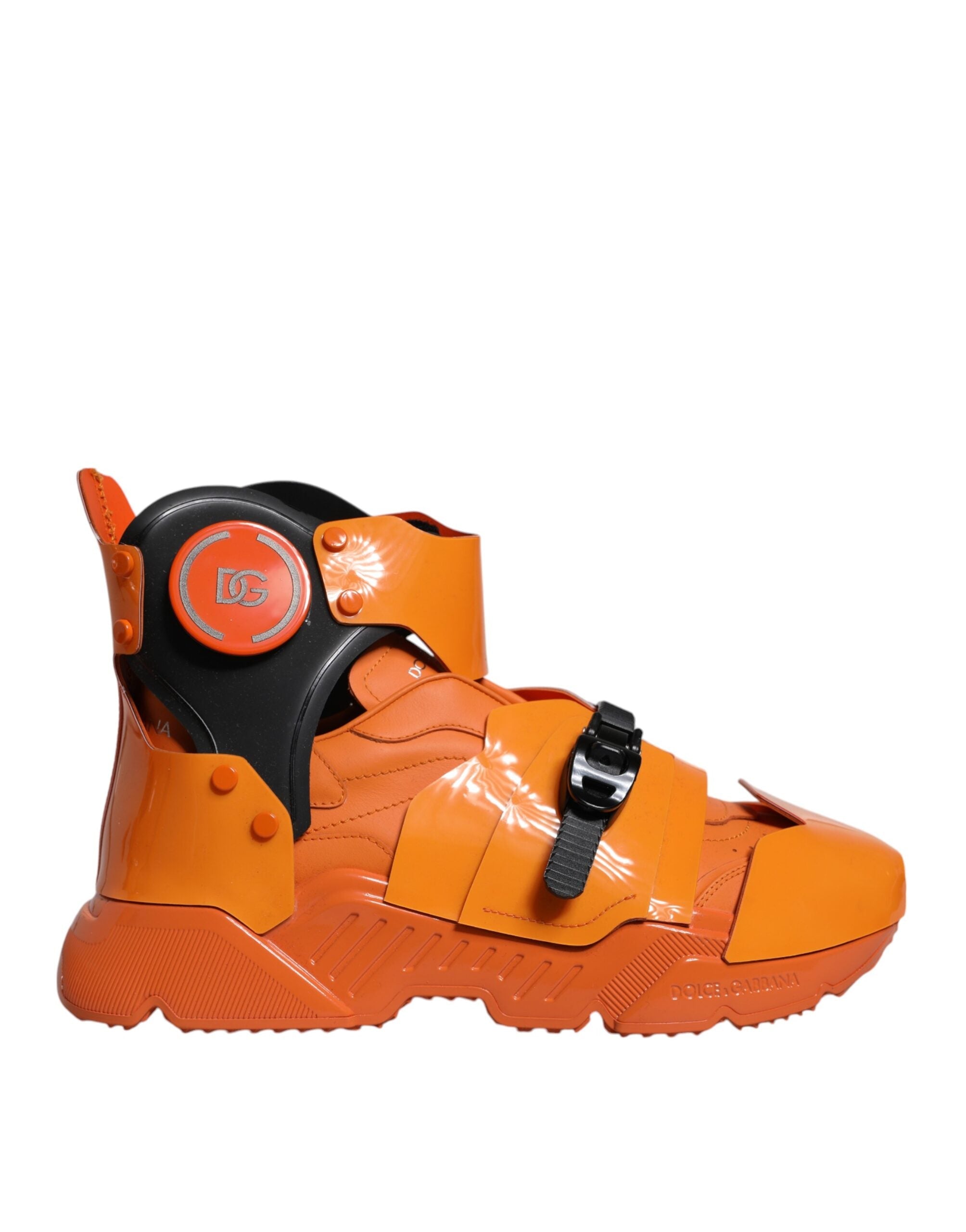 Dolce & Gabbana Orange Multi Panel Chunky High Top Sneakers Shoes LUNESCAPE