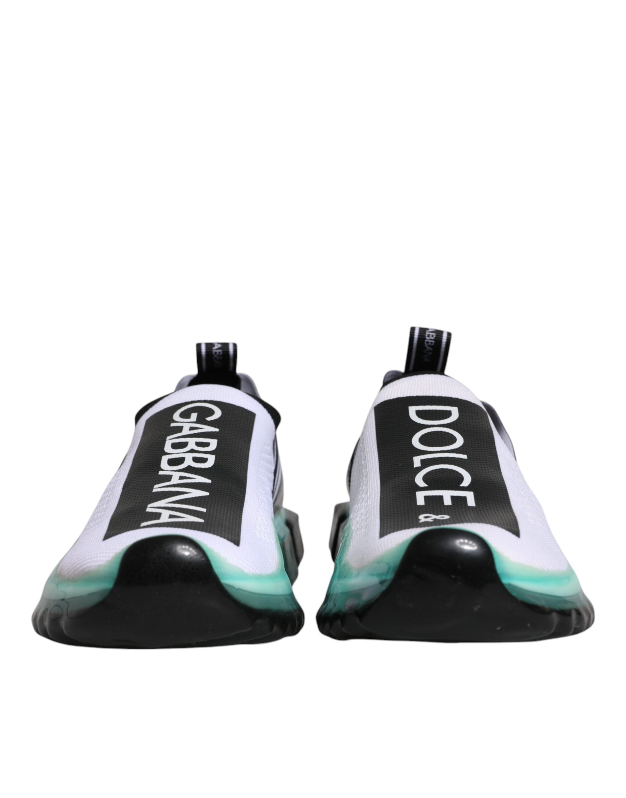 Dolce & Gabbana White Blue Sorrento-Slip-On Sneakers LUNESCAPE