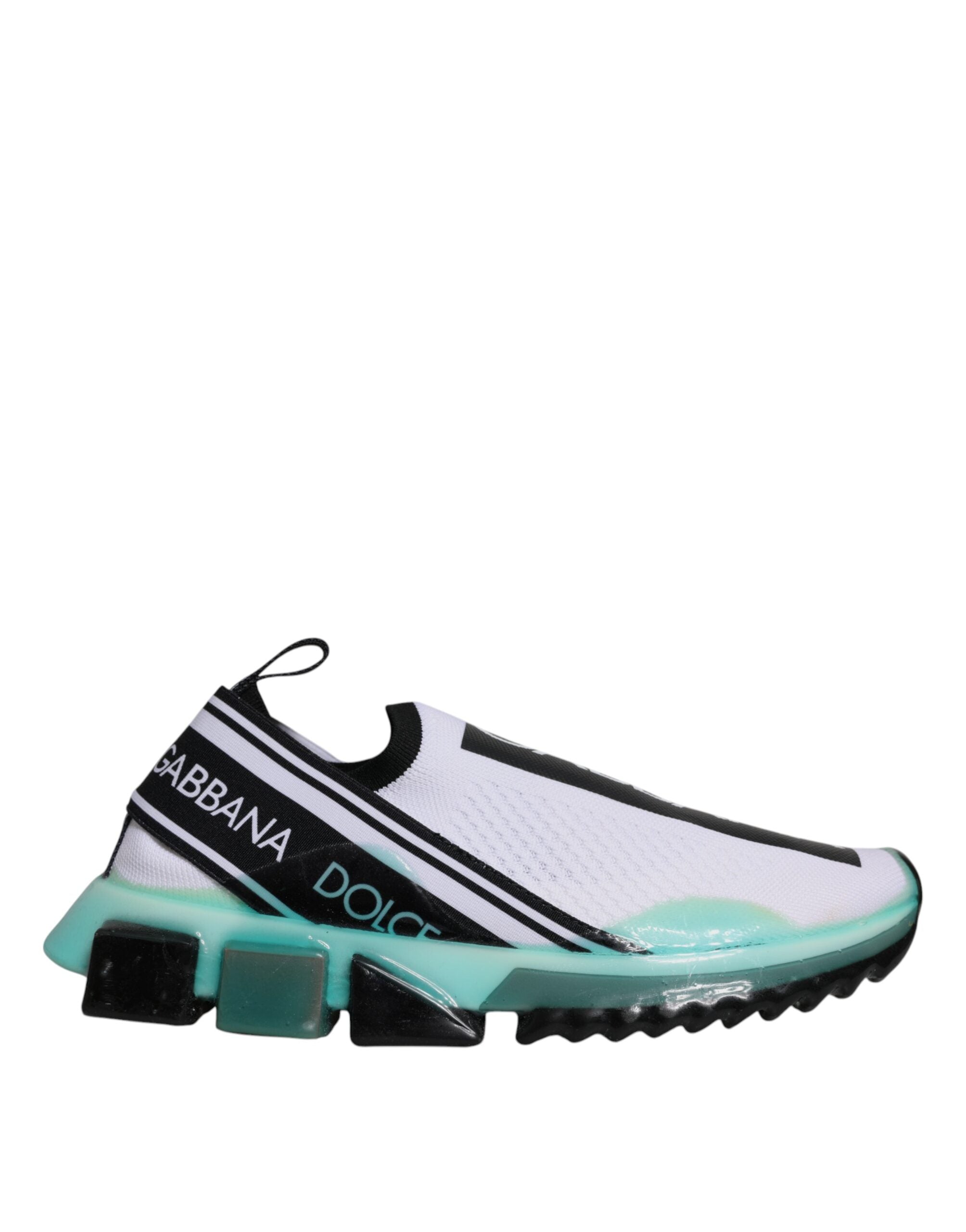 Dolce & Gabbana White Blue Sorrento-Slip-On Sneakers LUNESCAPE