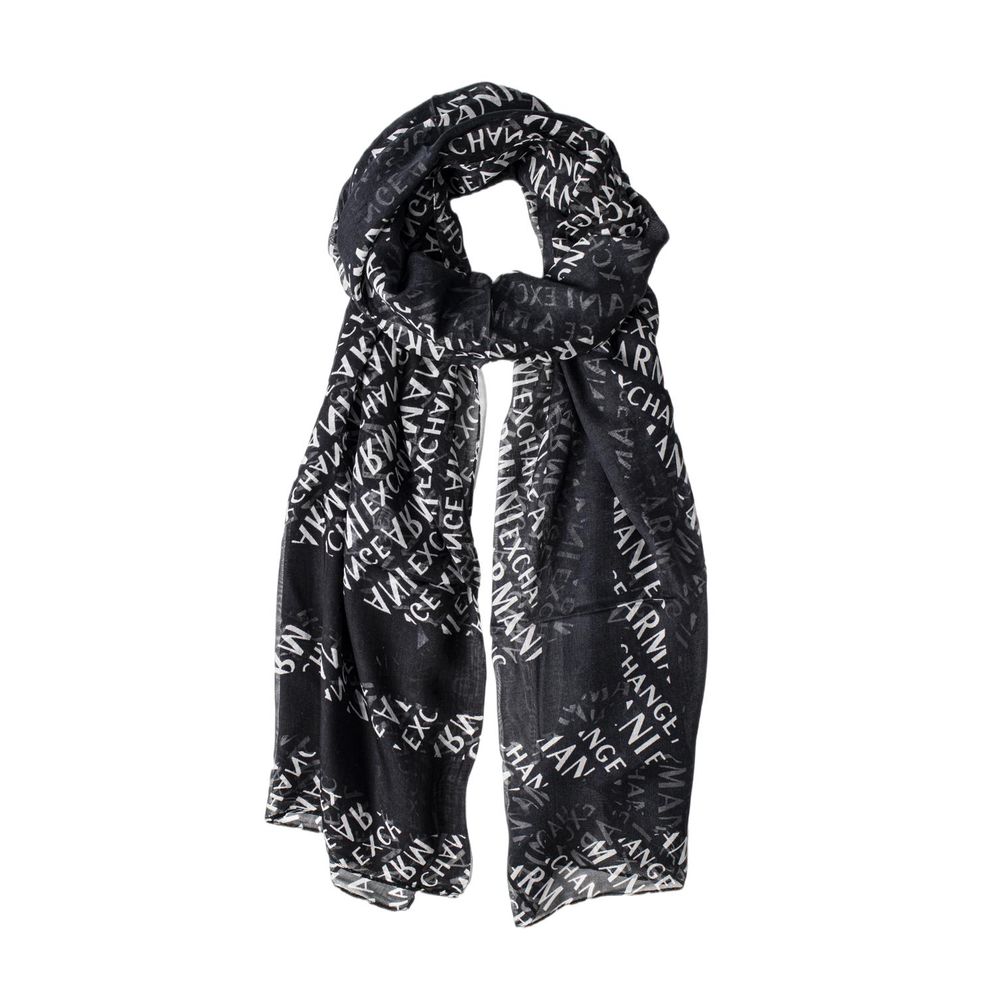 Armani Exchange Black Modal Scarf LUNESCAPE