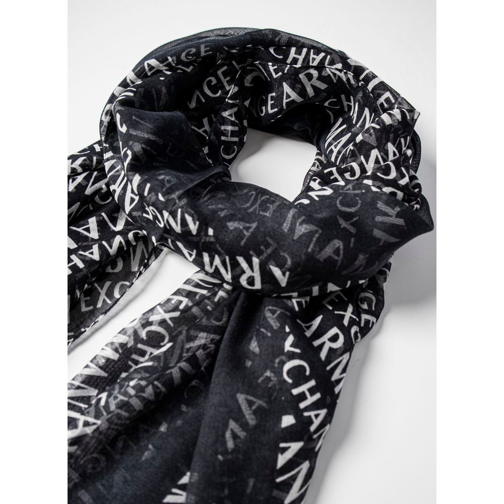 Armani Exchange Black Modal Scarf LUNESCAPE