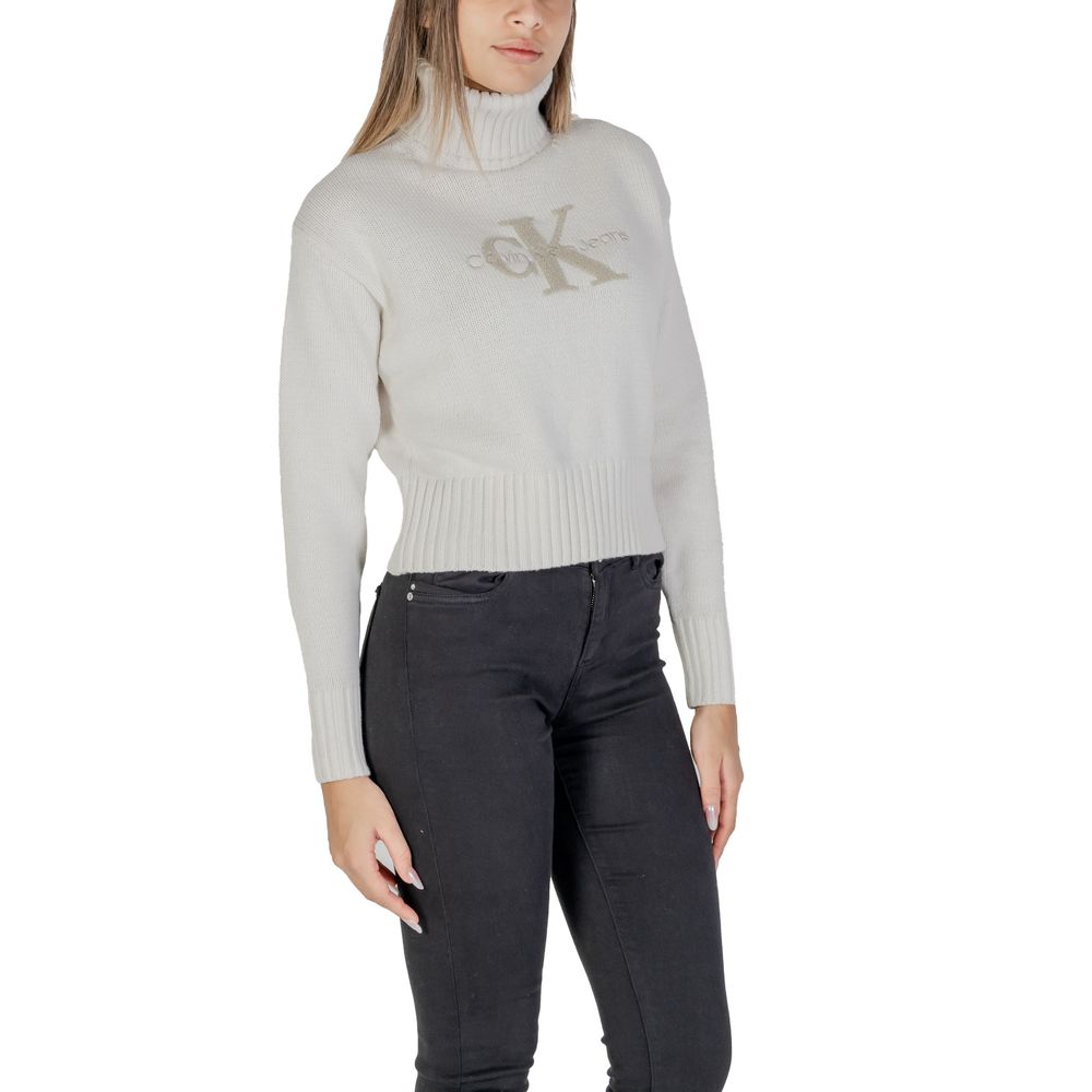 Calvin Klein Jeans Cream Cotton Sweater LUNESCAPE