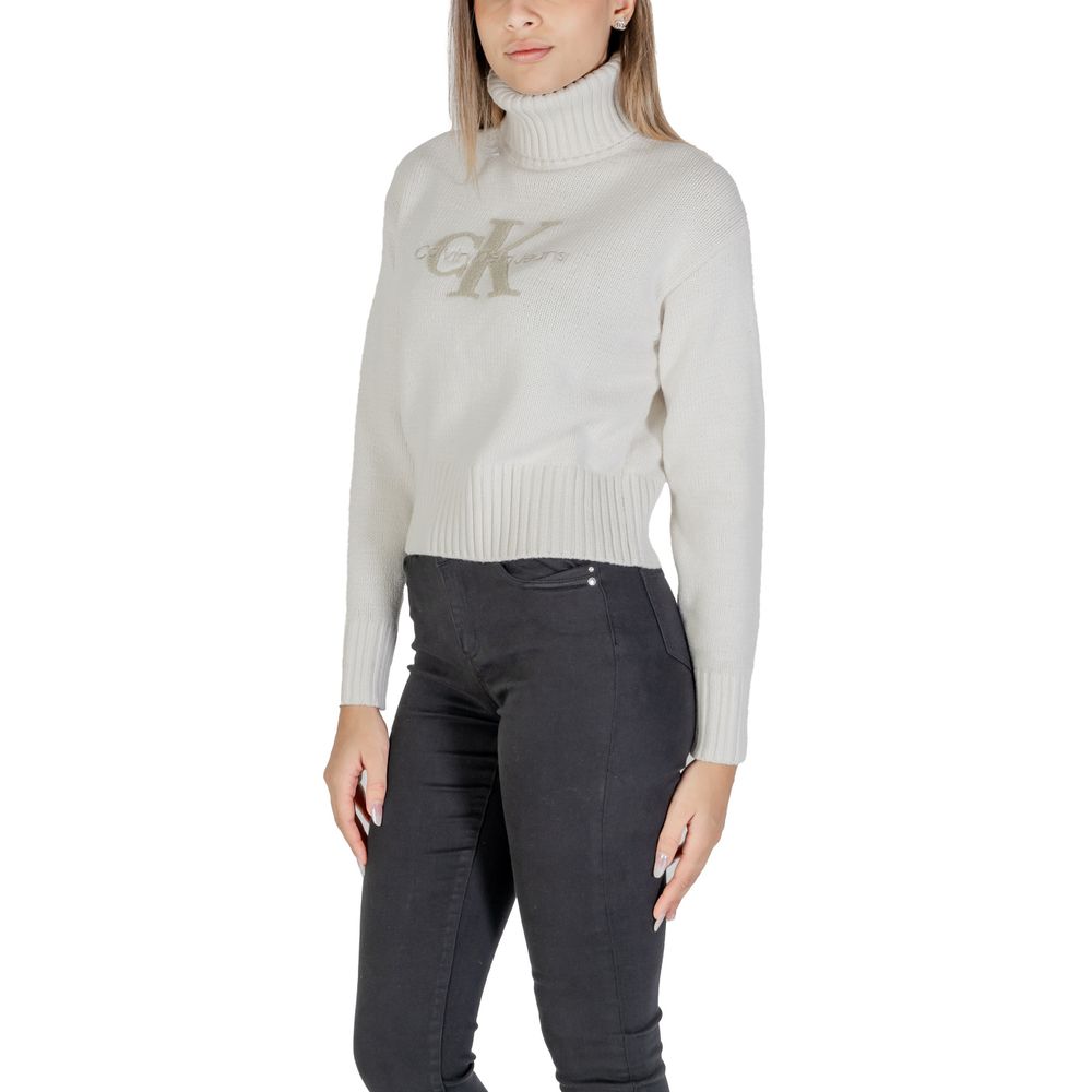 Calvin Klein Jeans Cream Cotton Sweater LUNESCAPE