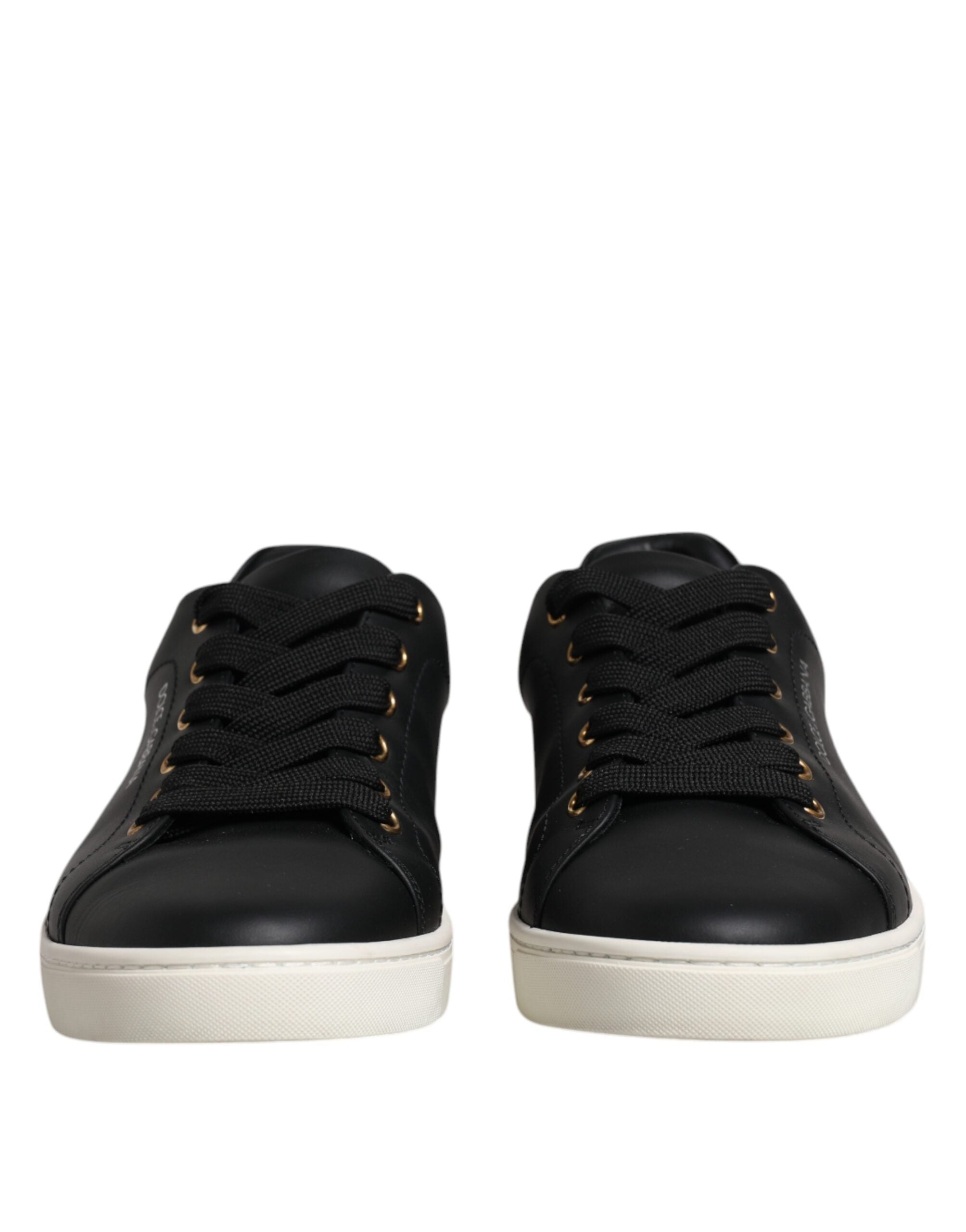Dolce & Gabbana Black Leather Logo London Sneaker Shoes LUNESCAPE
