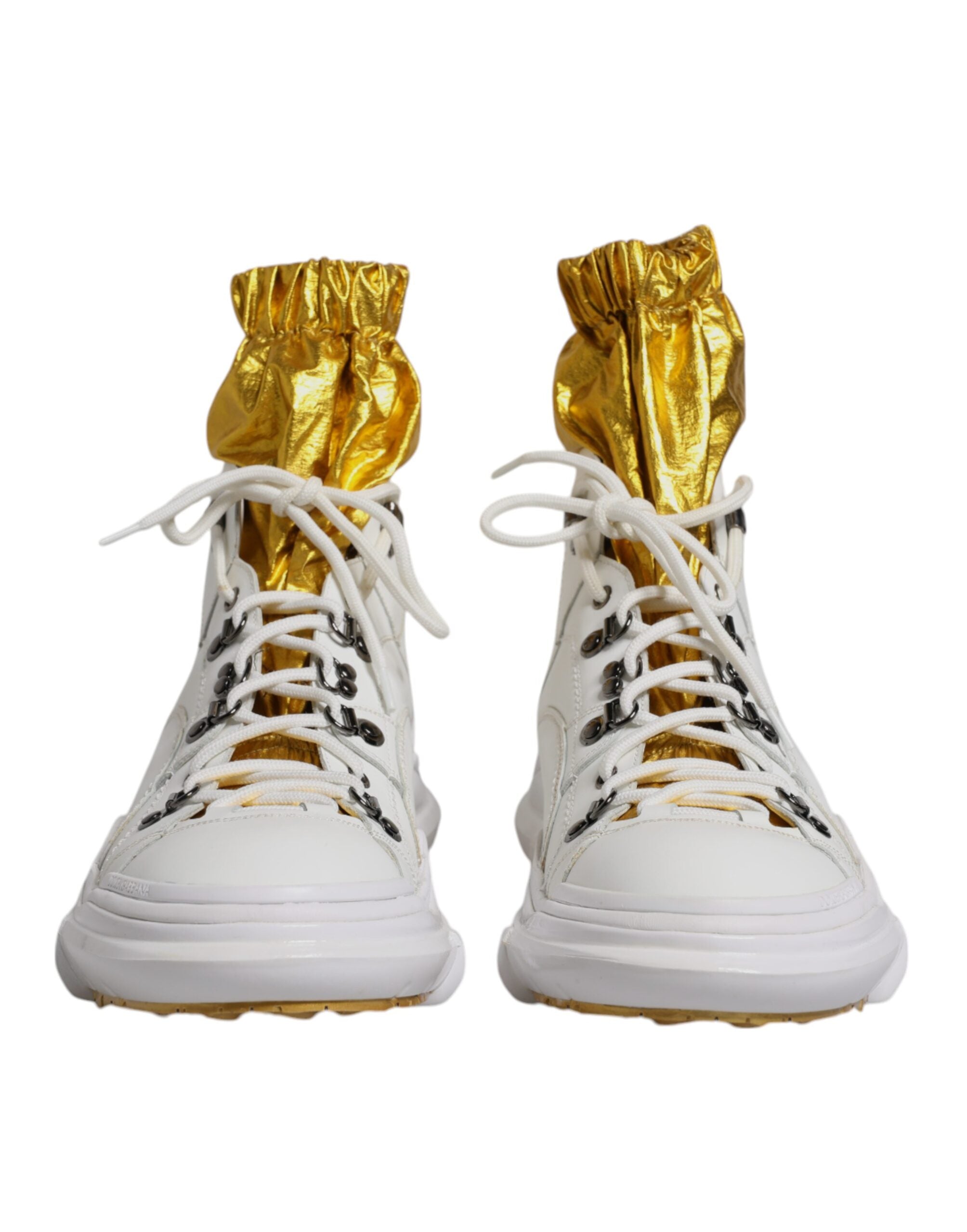Dolce & Gabbana White Nylon Galileo High Top Sneakers Shoes LUNESCAPE