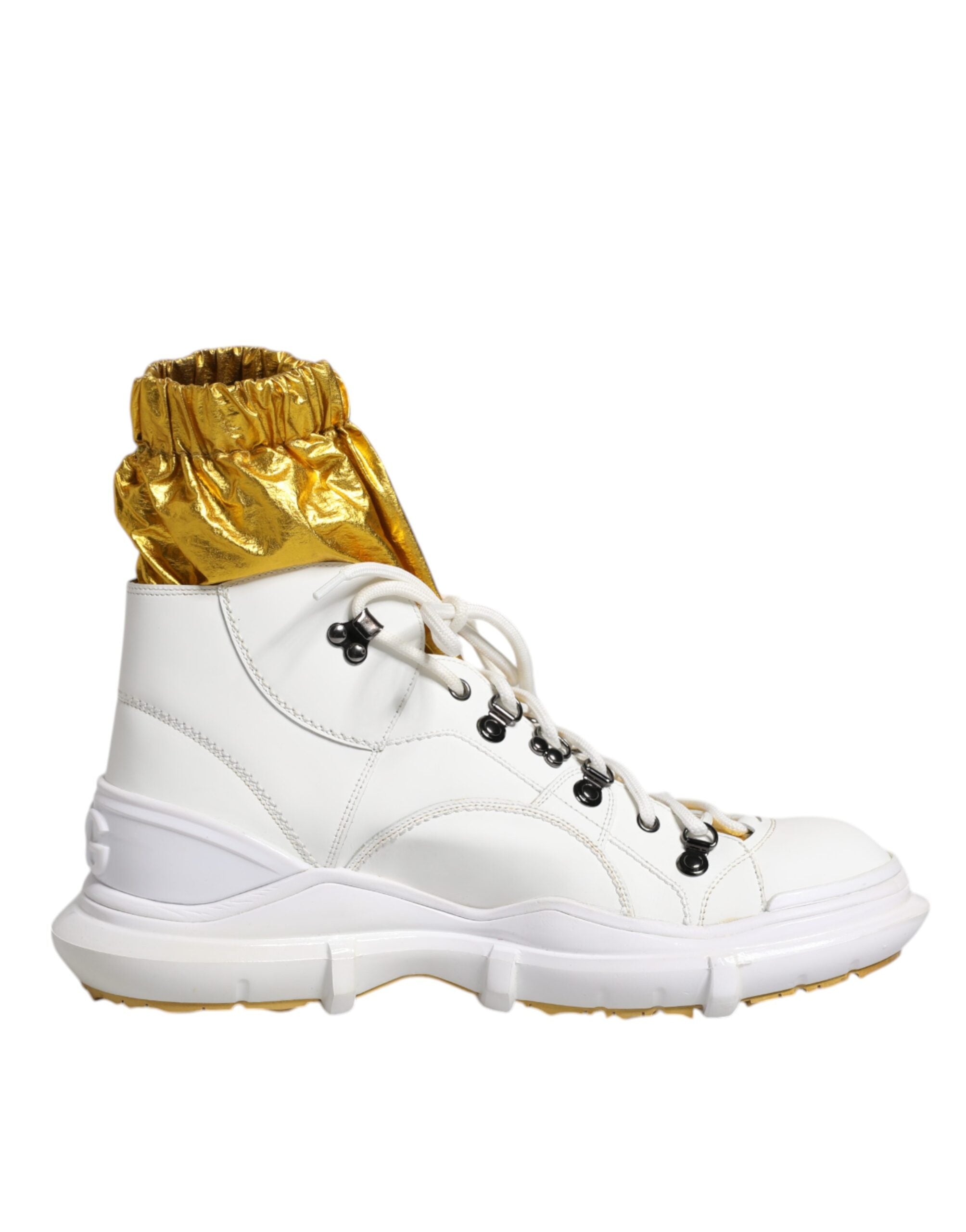 Dolce & Gabbana White Nylon Galileo High Top Sneakers Shoes LUNESCAPE
