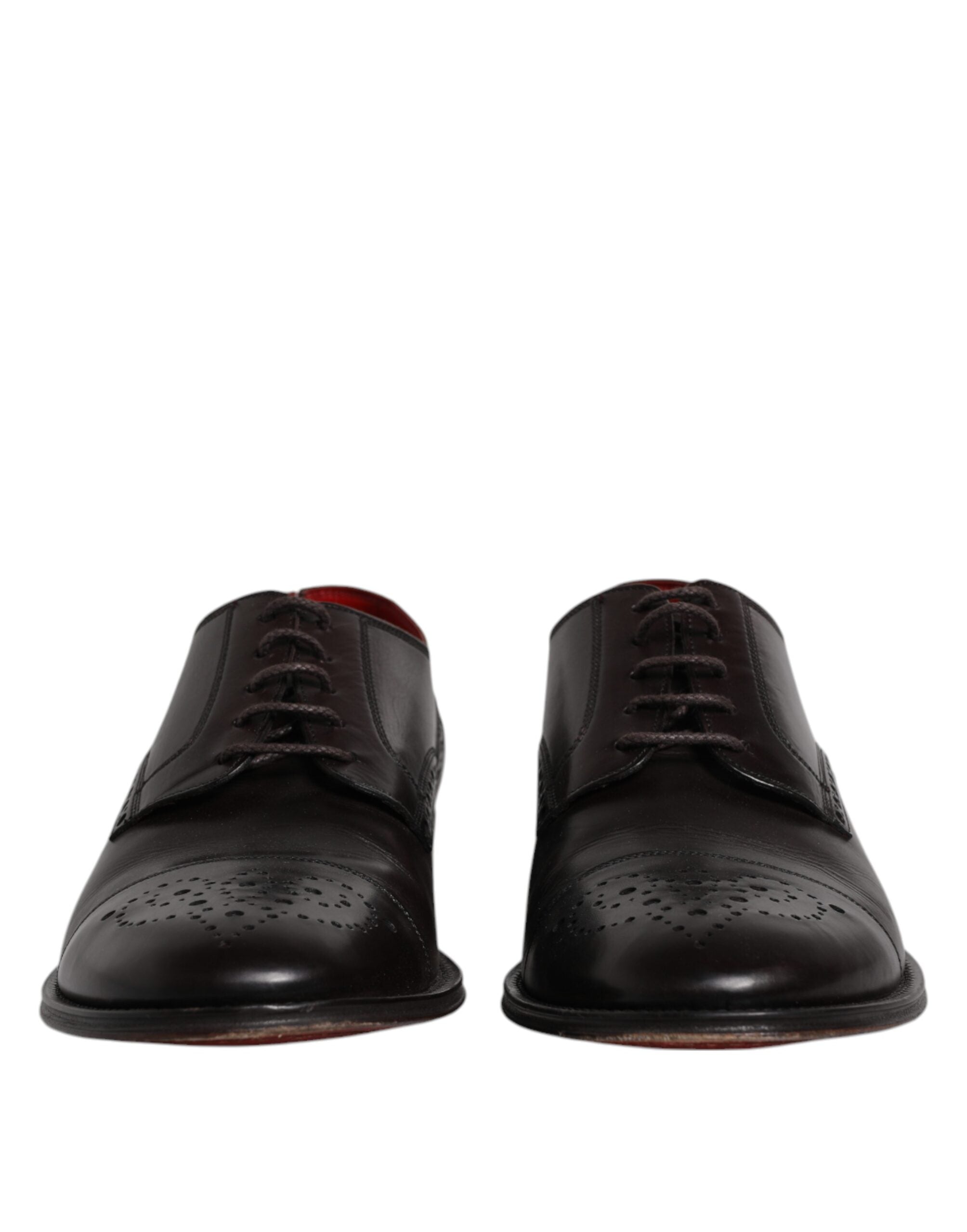 Dolce & Gabbana Black Calfskin Leather Derby Men Dress Shoes LUNESCAPE