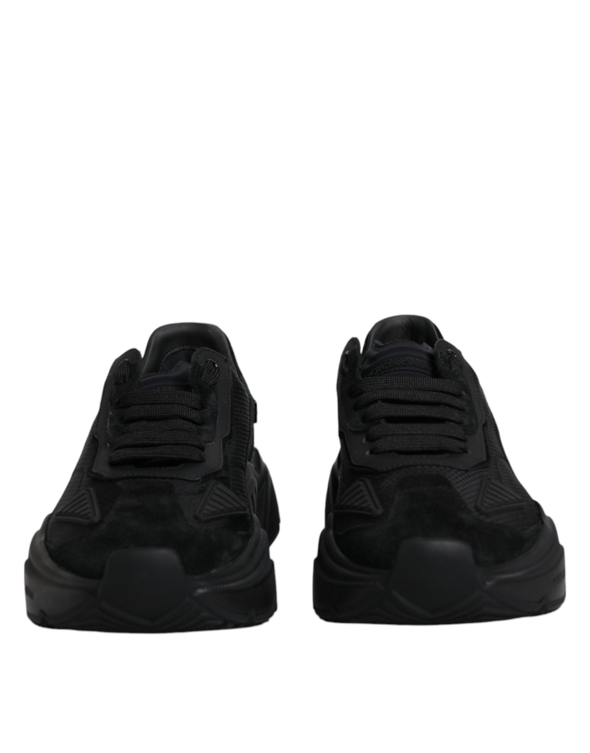 Dolce & Gabbana Black Leather Daymaster Low Top Sneakers Shoes LUNESCAPE