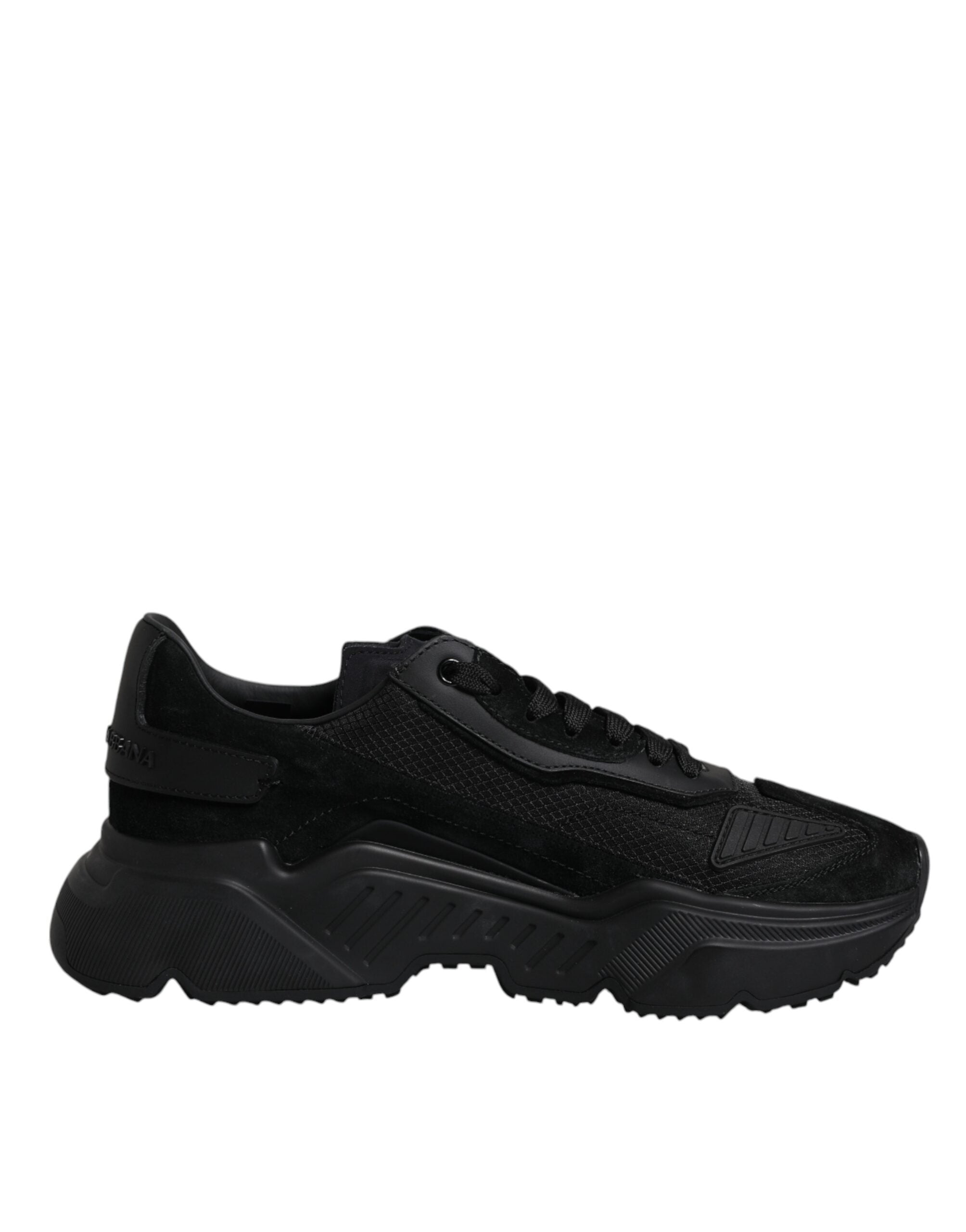 Dolce & Gabbana Black Leather Daymaster Low Top Sneakers Shoes LUNESCAPE