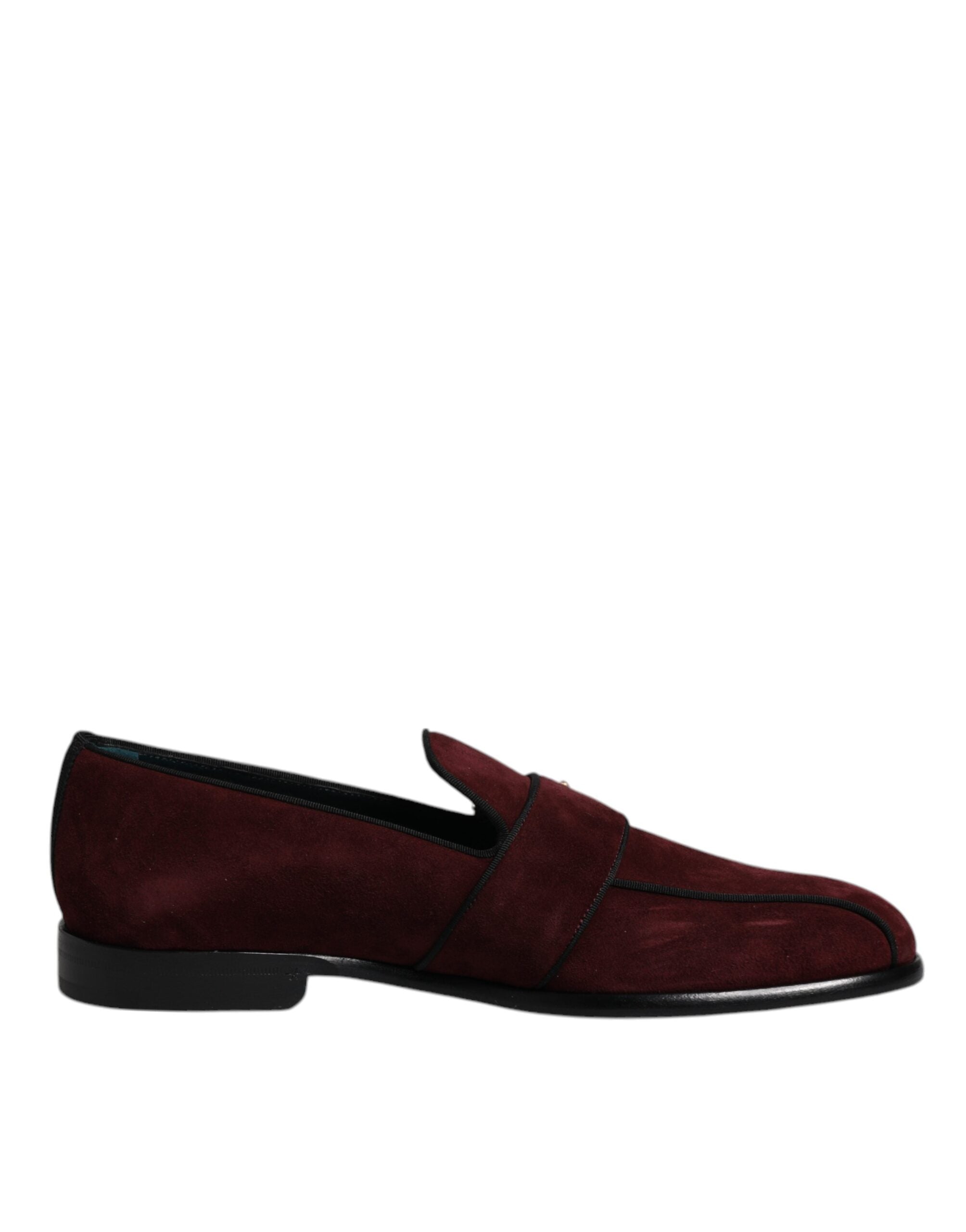 Dolce & Gabbana Bordeaux Suede Loafers Formal Men Dress Shoes LUNESCAPE