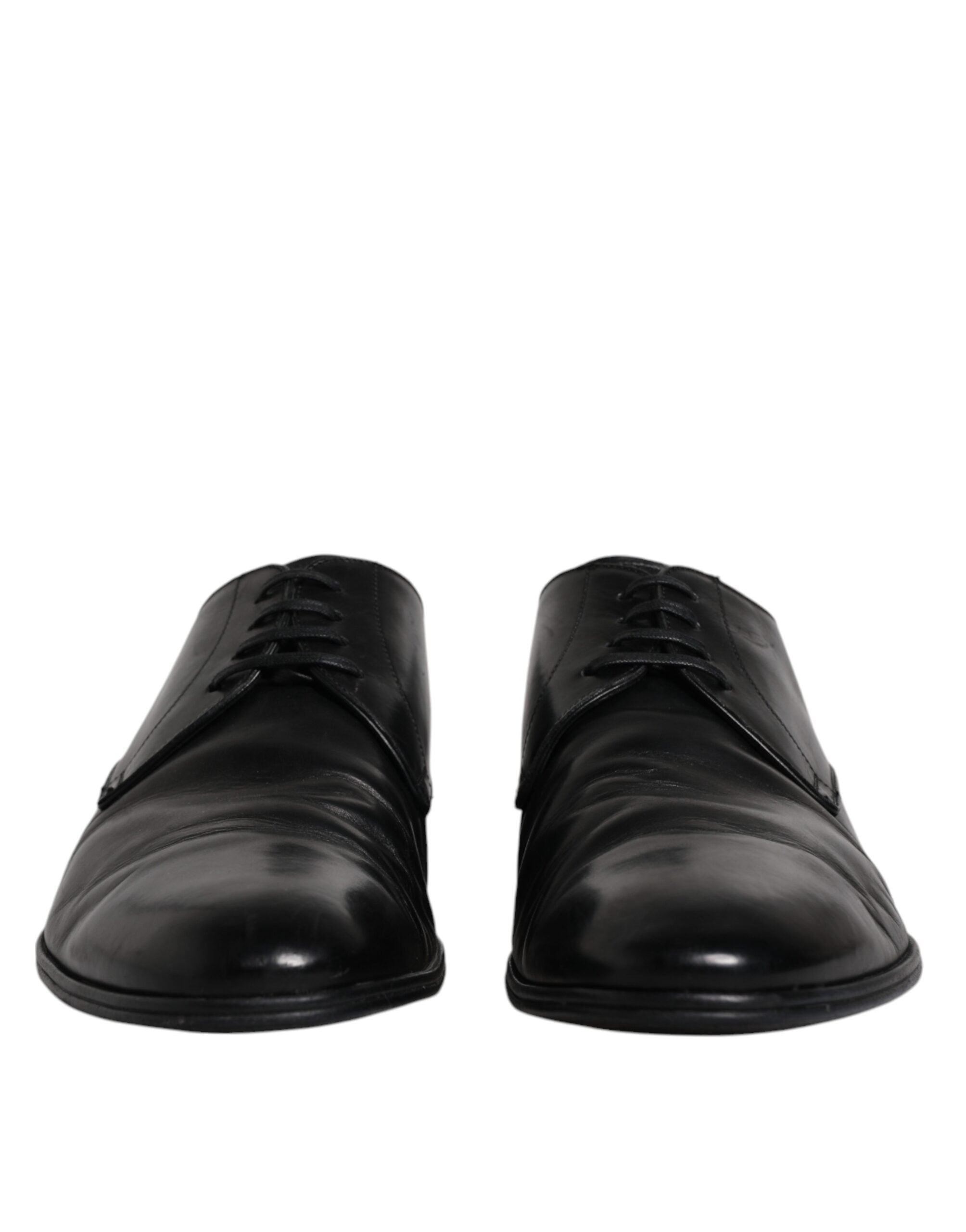 Dolce & Gabbana Black Patent Leather Derby Men Dress Shoes LUNESCAPE
