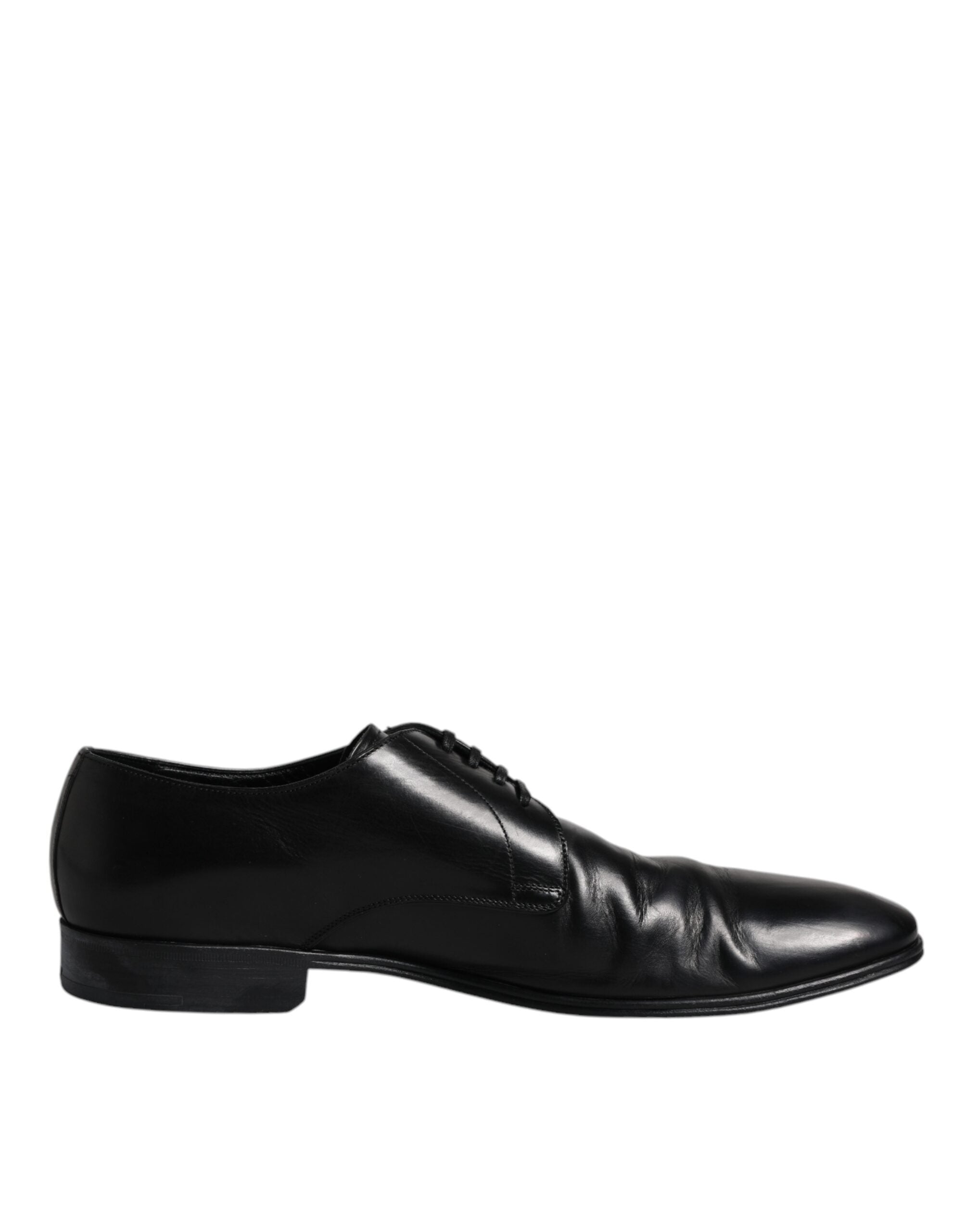 Dolce & Gabbana Black Patent Leather Derby Men Dress Shoes LUNESCAPE