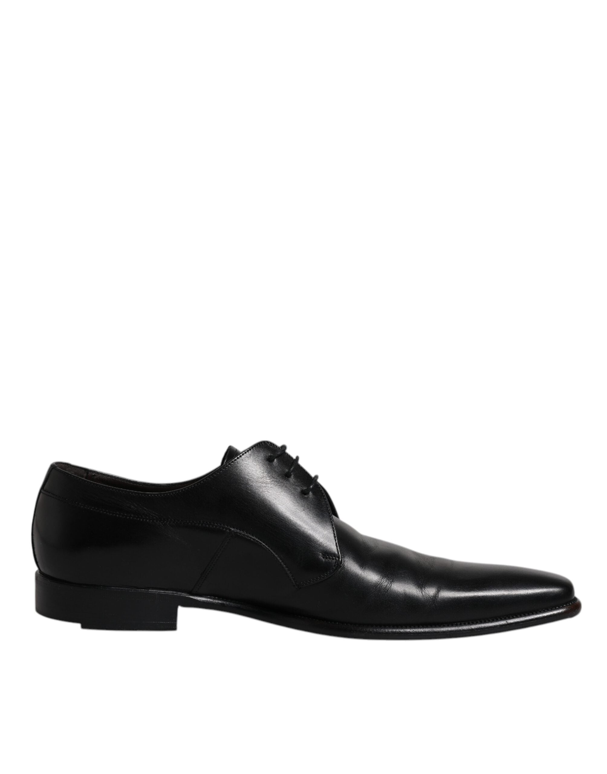 Dolce & Gabbana Black Leather Derby Men Formal Dress Shoes LUNESCAPE