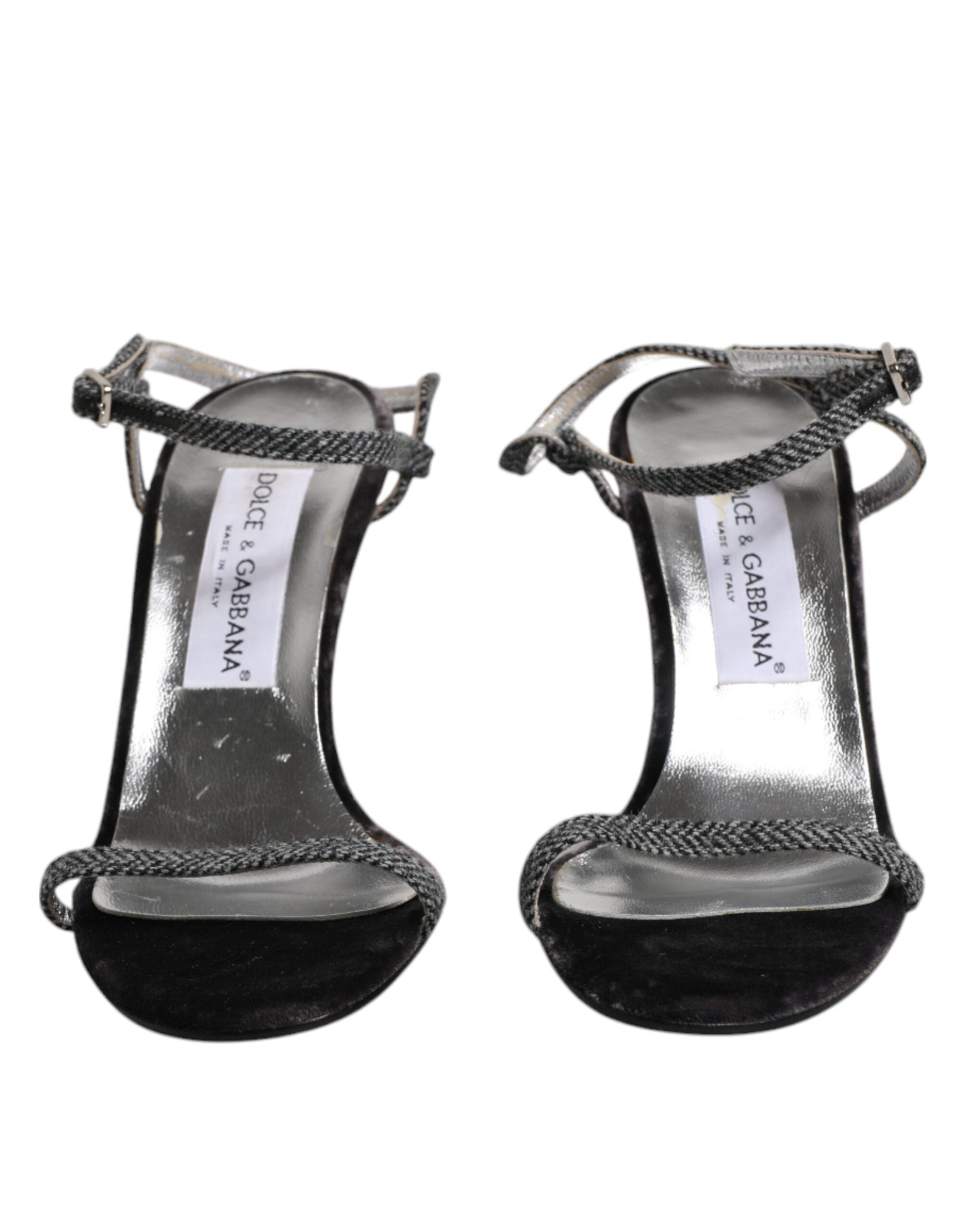 Dolce & Gabbana Black Ankle Strap High Heels Sandals Shoes LUNESCAPE