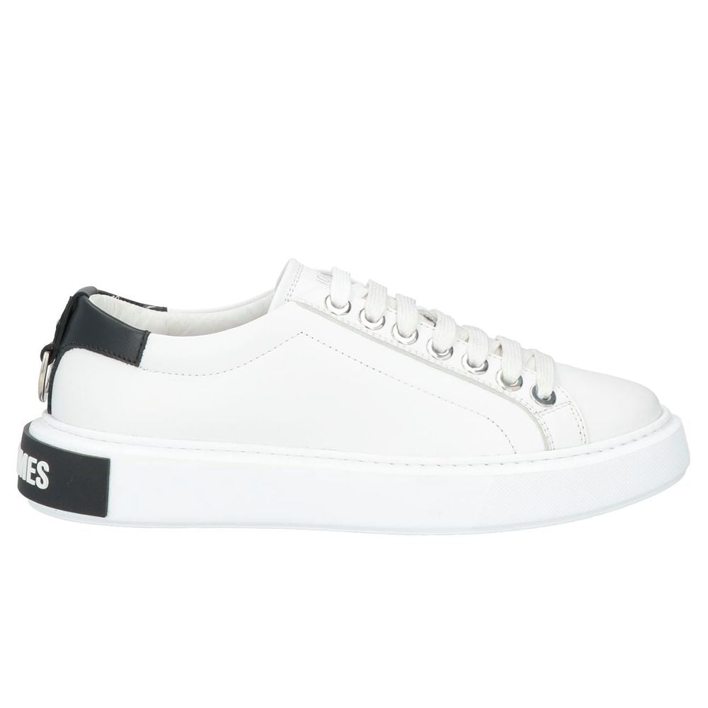 Les Hommes White Calfskin Men Sneaker LUNESCAPE
