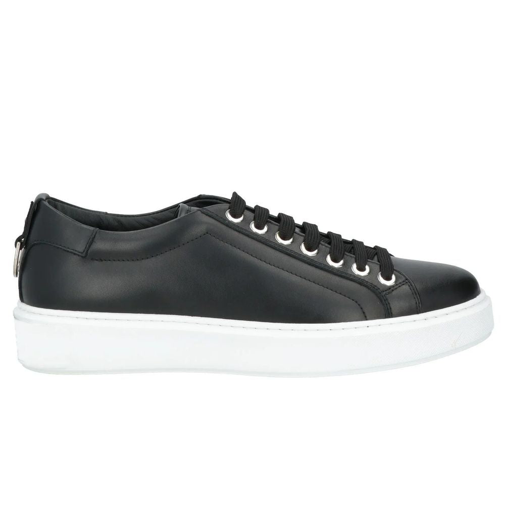 Les Hommes Black Calfskin Men Sneaker LUNESCAPE
