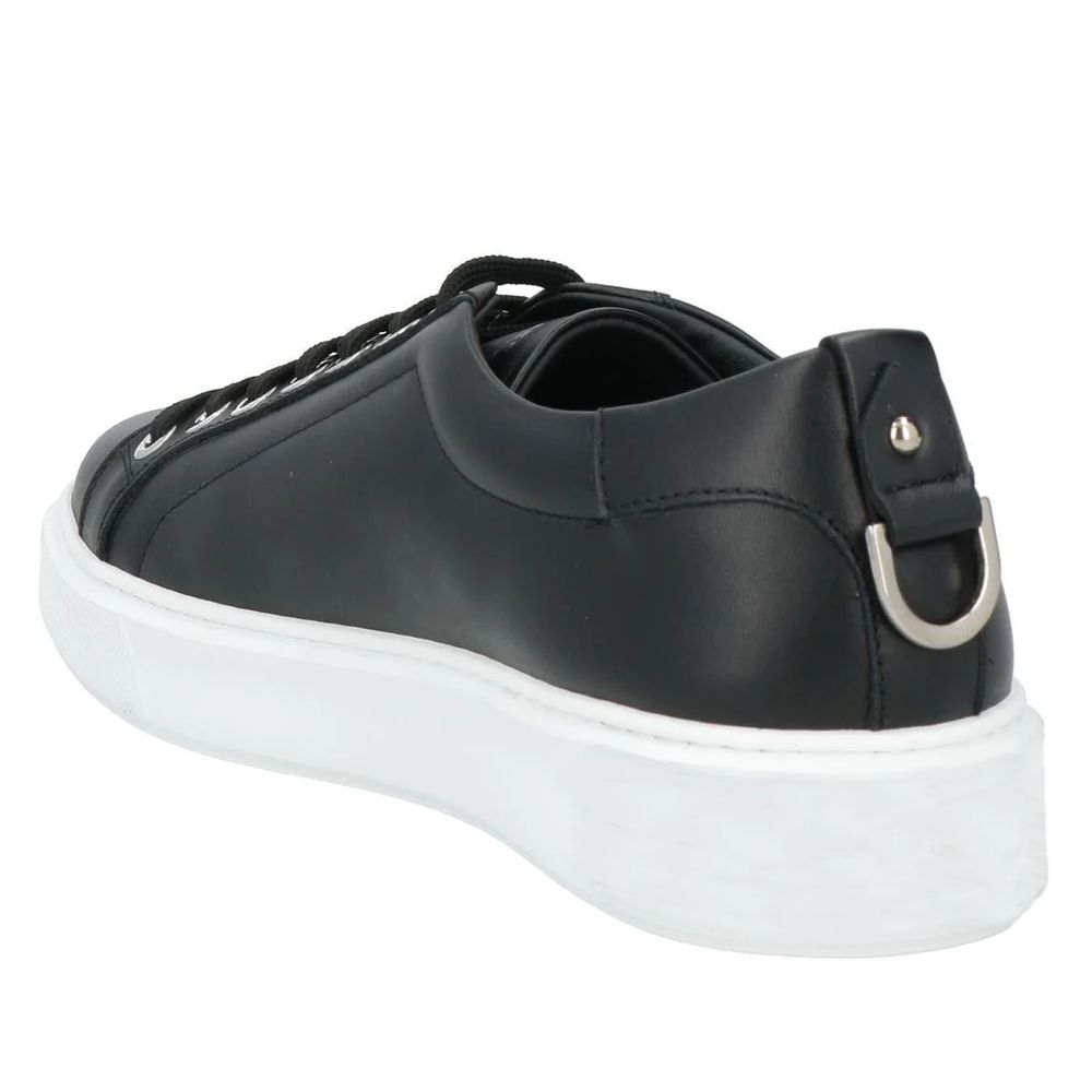 Les Hommes Black Calfskin Men Sneaker LUNESCAPE