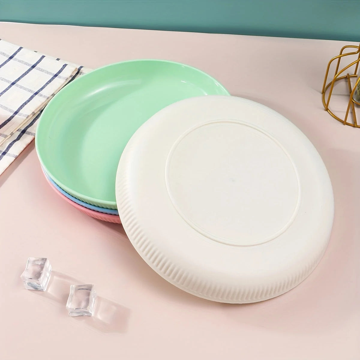 4Piece Striped Dinner Plates Set for Camping  More LUNESCAPE