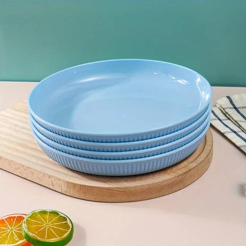 4Piece Striped Dinner Plates Set for Camping  More LUNESCAPE