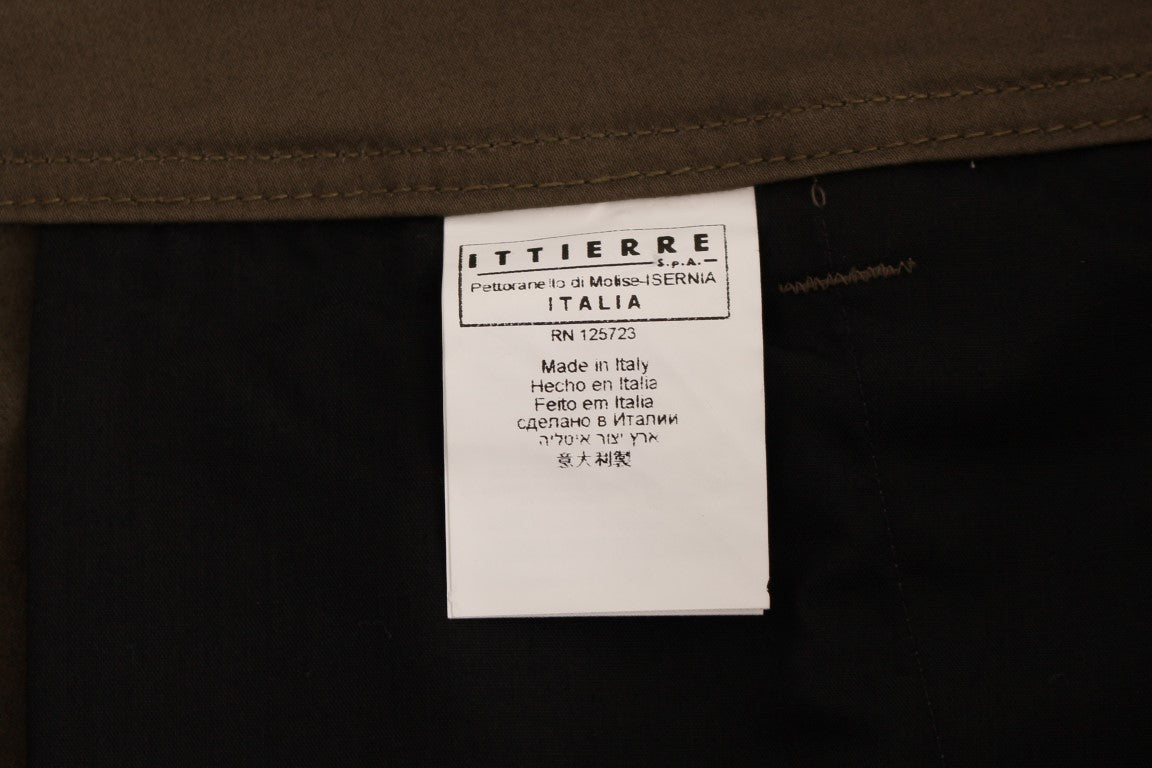 GF Ferre Green Cotton Stretch Comfort Fit Chino Pant