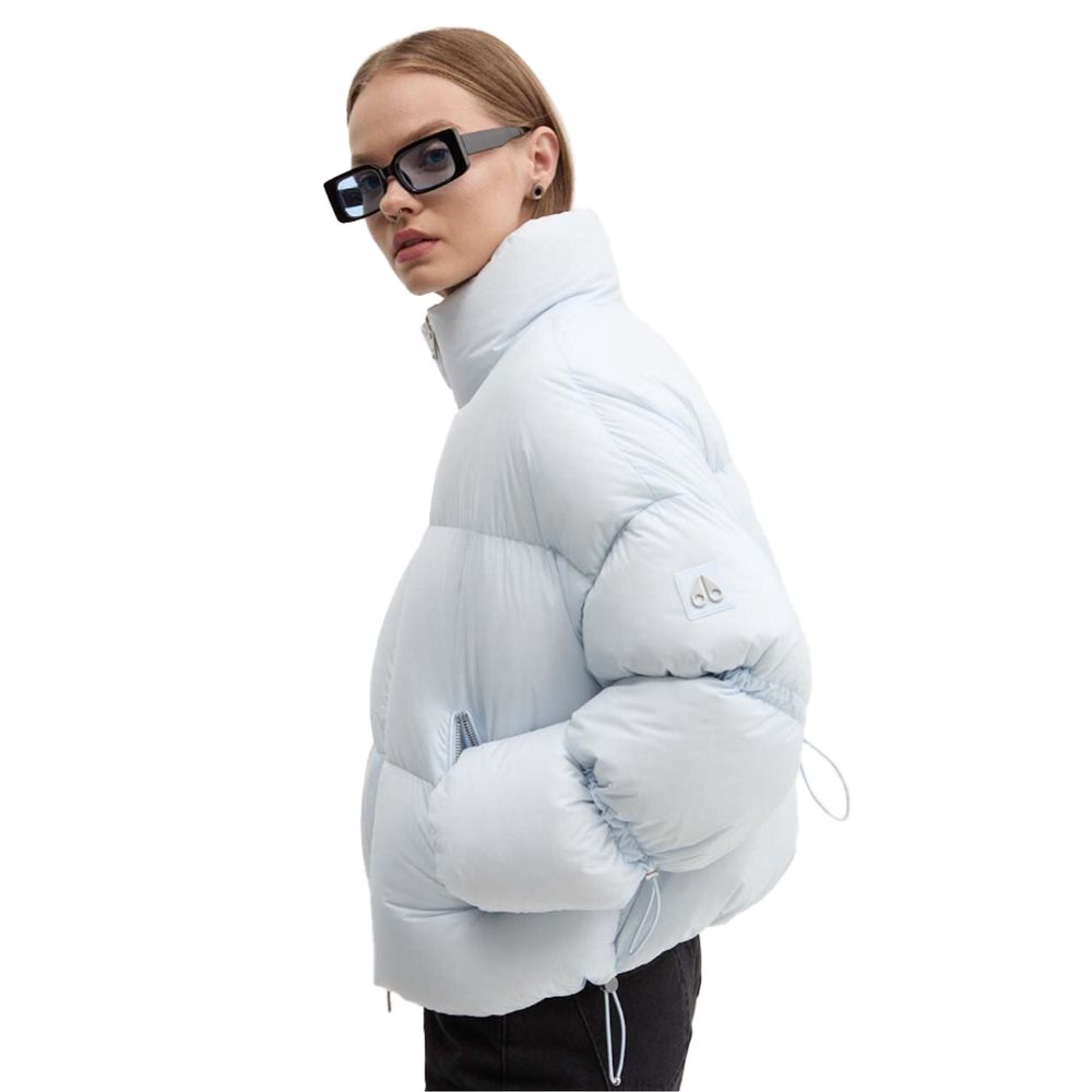 Moose Knuckles Light Blue Nylon Women Jacket LUNESCAPE