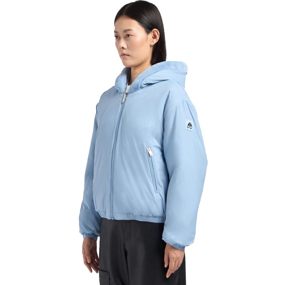Moose Knuckles Light Blue Nylon Women Jacket LUNESCAPE