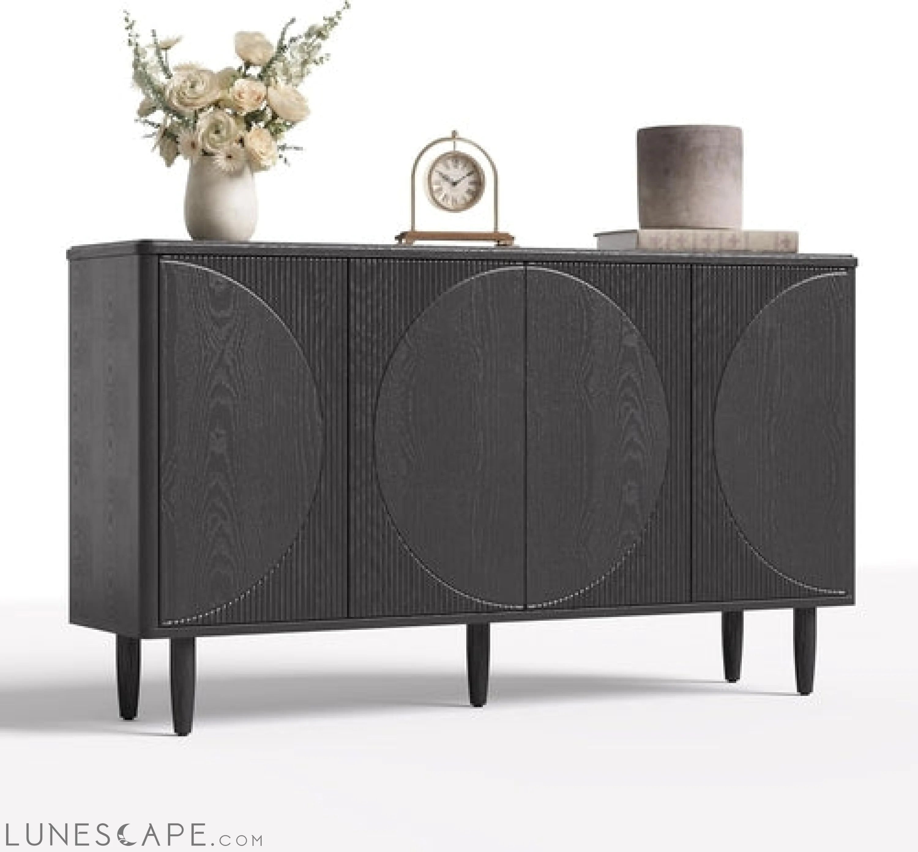 59-Inch Buffet Cabinet Sideboard with Storage, Modern Sideboard Buffet LUNESCAPE
