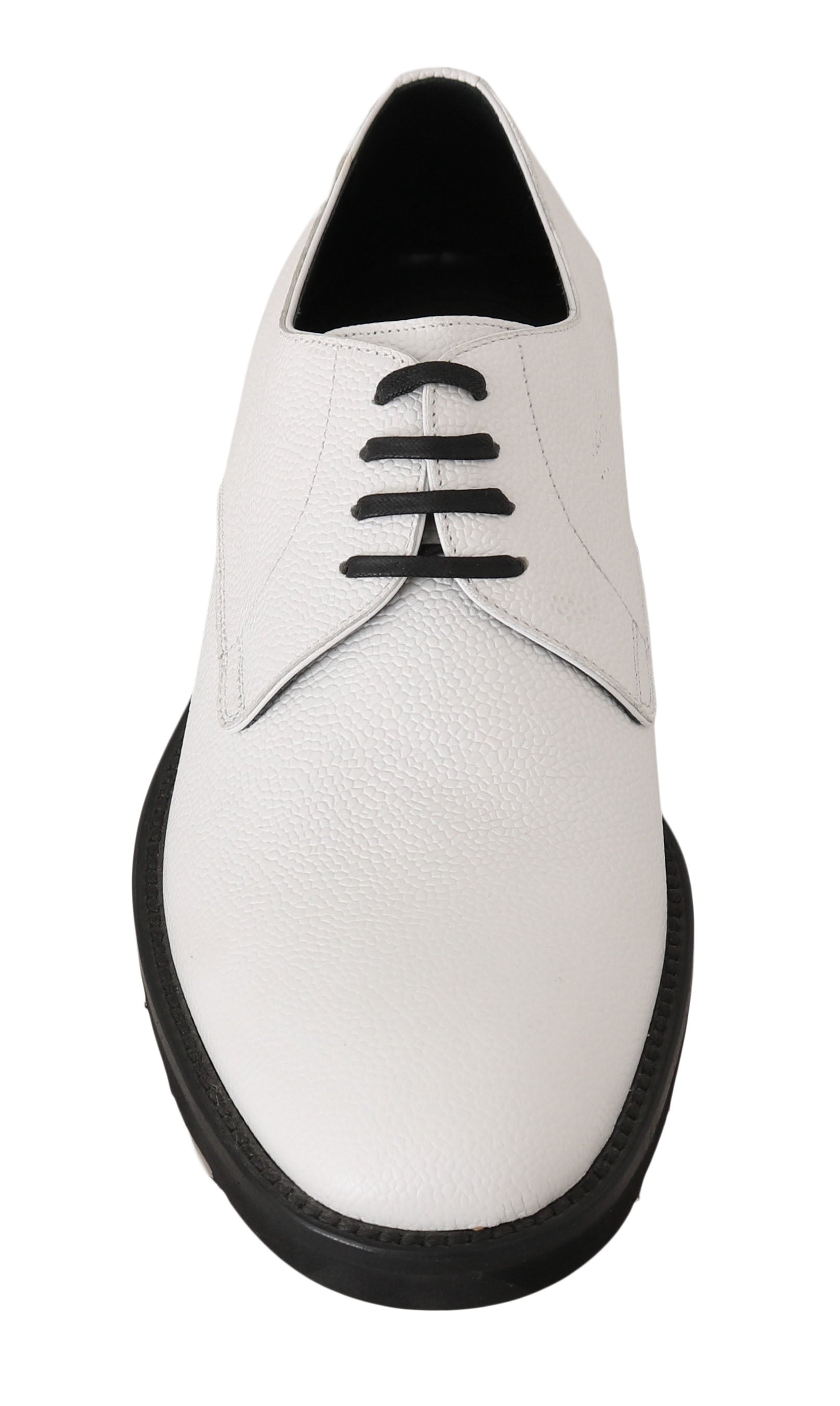 Dolce & Gabbana White Leather Derby Dress Formal Shoes LUNESCAPE