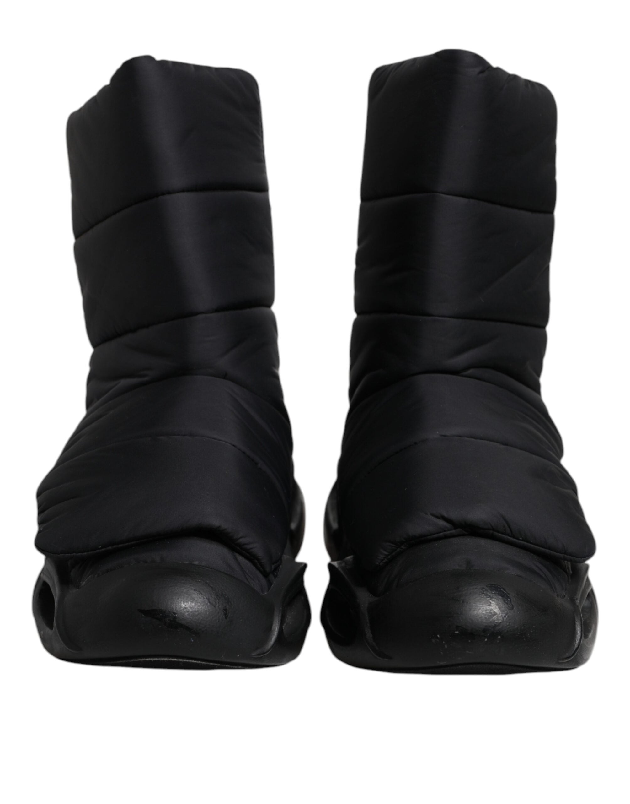 Dolce & Gabbana Black  Wave Quilted Sneakers Slip-On LUNESCAPE
