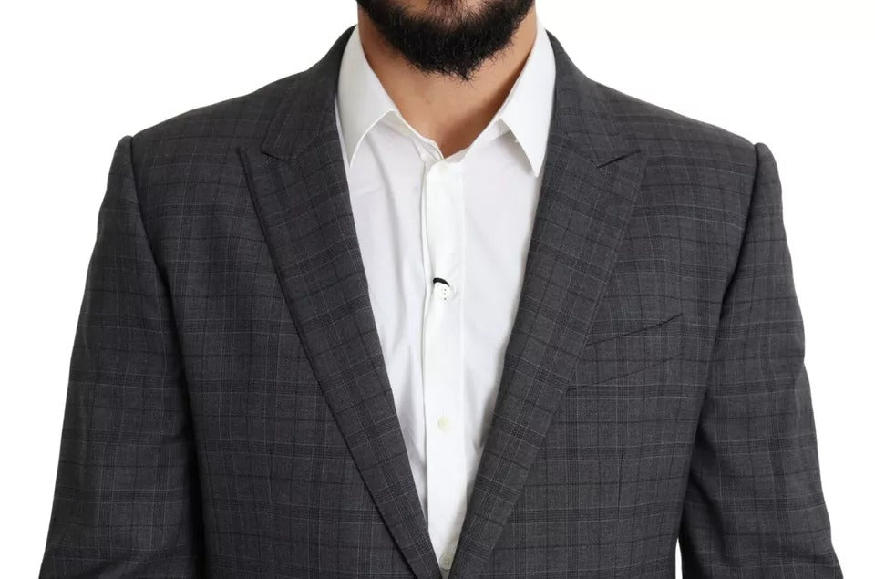 Dolce & Gabbana Gray Wool Men Formal 2 Piece MARTINI Suit