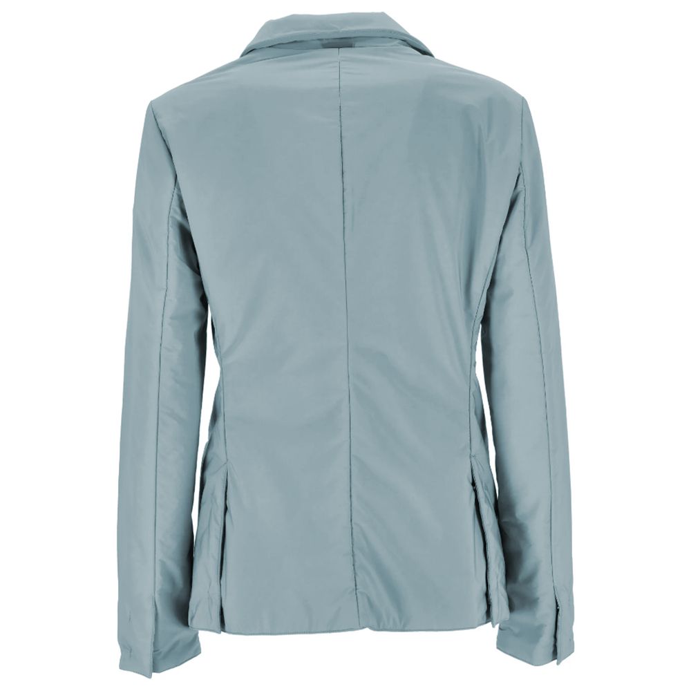 People Of Shibuya Light Blue Polyester Women Jacket LUNESCAPE