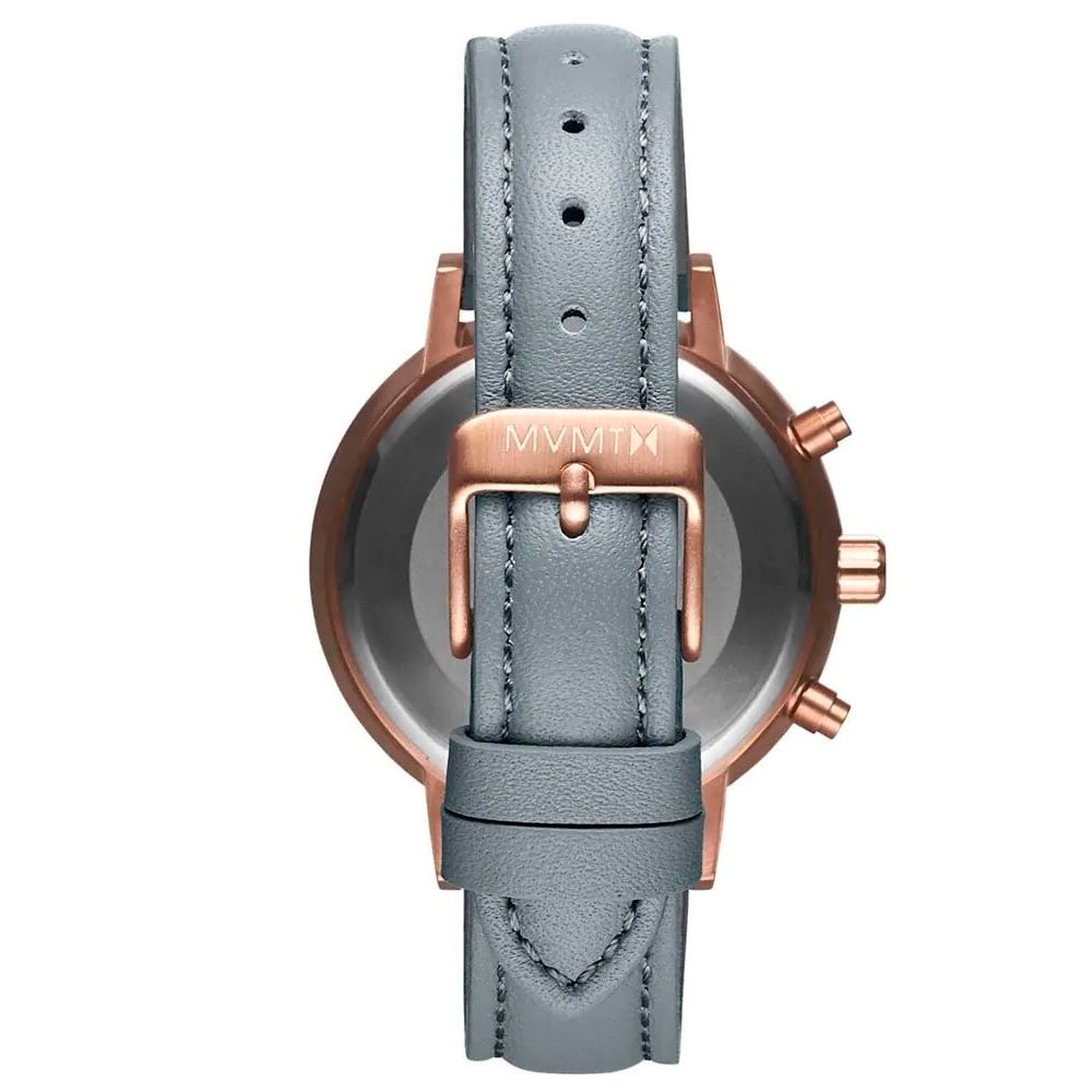 MVMT Gray Leather Watch LUNESCAPE