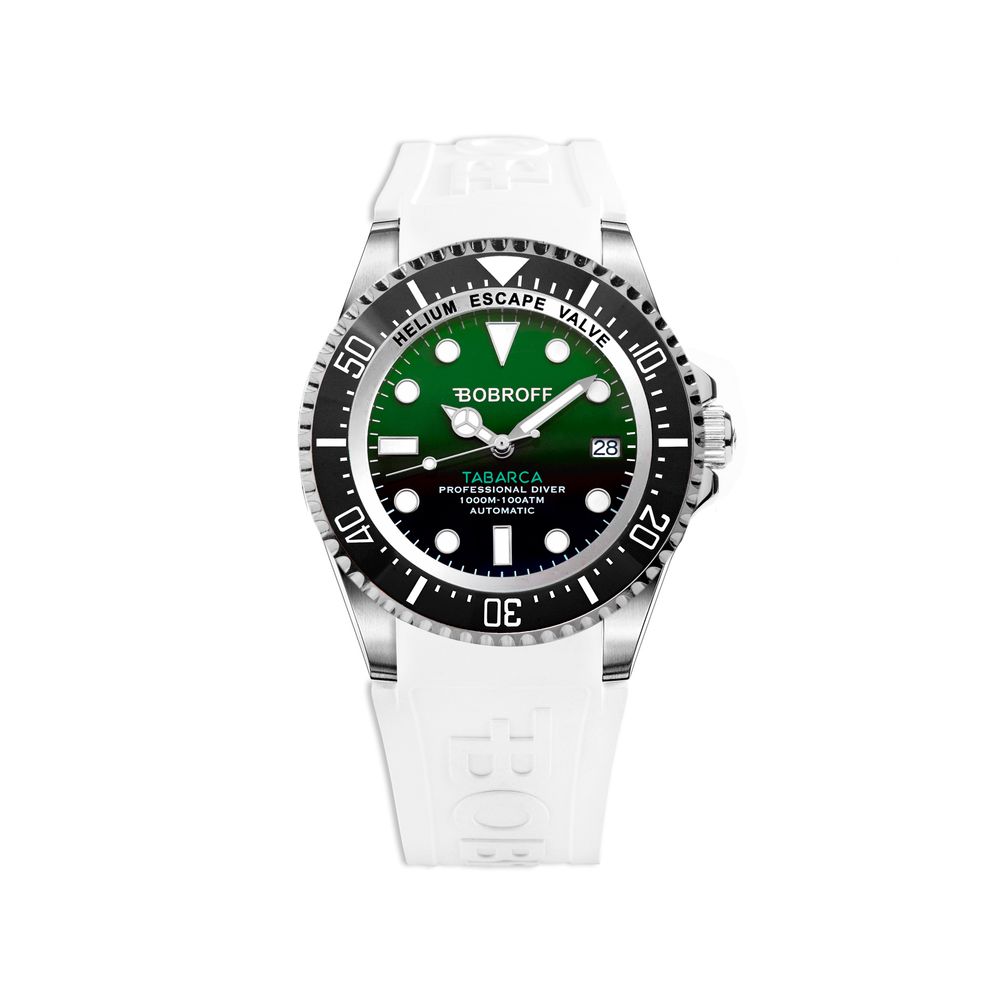 Bobroff White Rubber Watch LUNESCAPE
