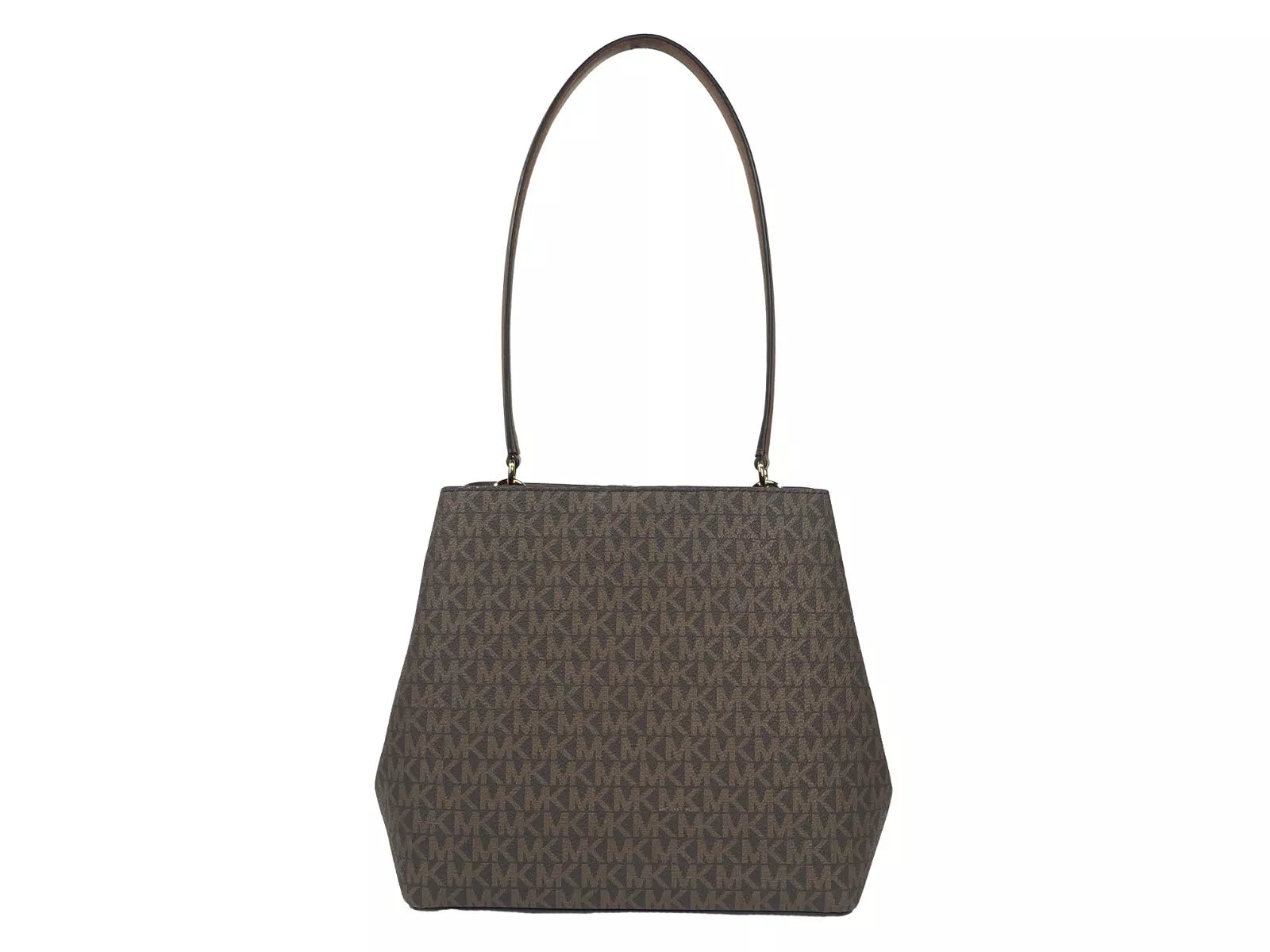 Michael Kors Medium Pratt Bucket Shoulder Bag Purse Brown LUNESCAPE