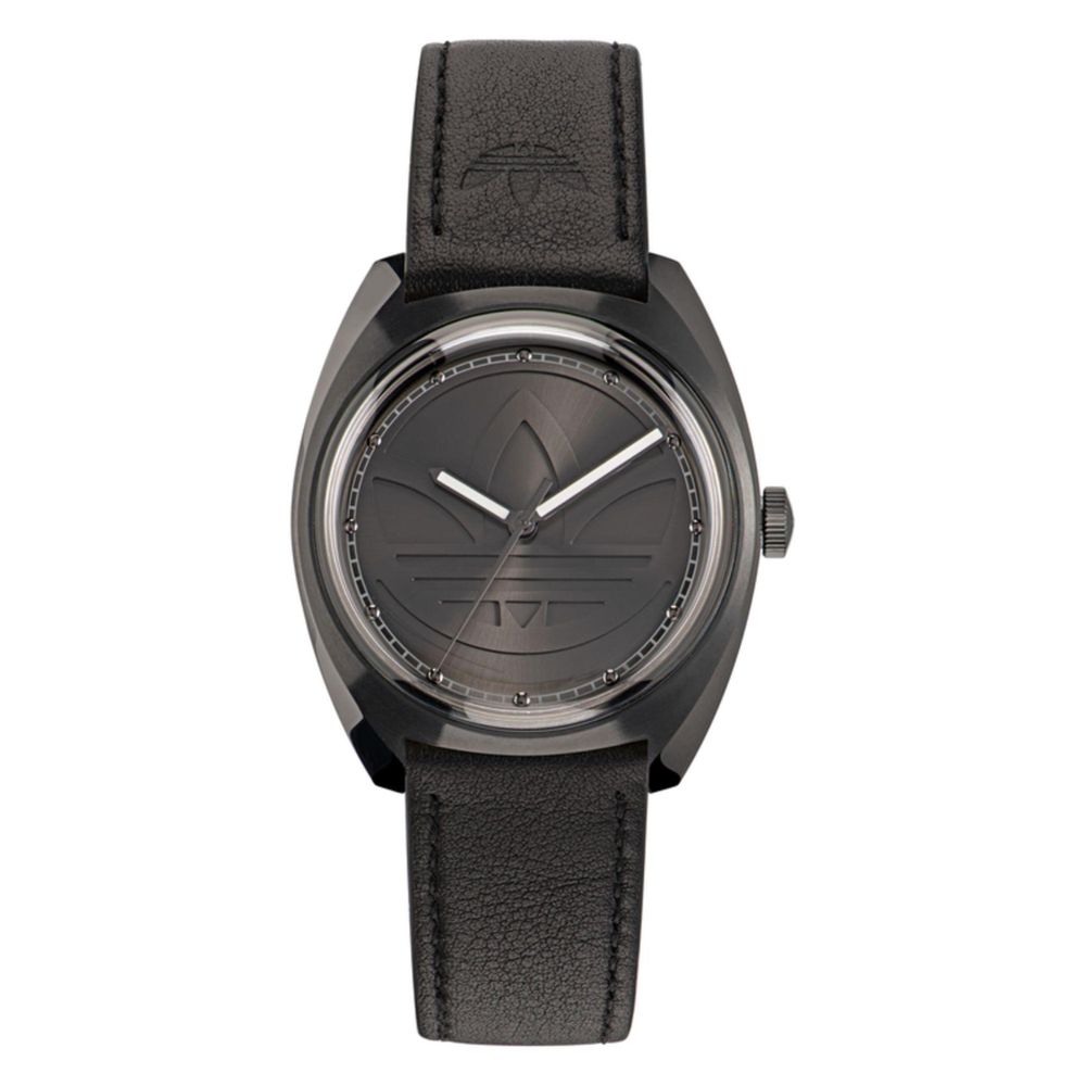 Adidas Black Leather Watch LUNESCAPE