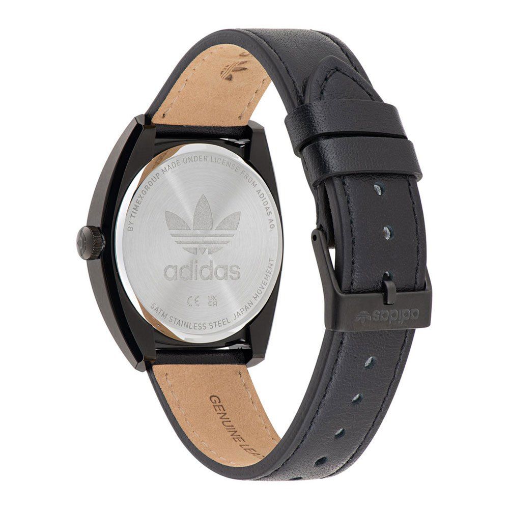 Adidas Black Leather Watch LUNESCAPE