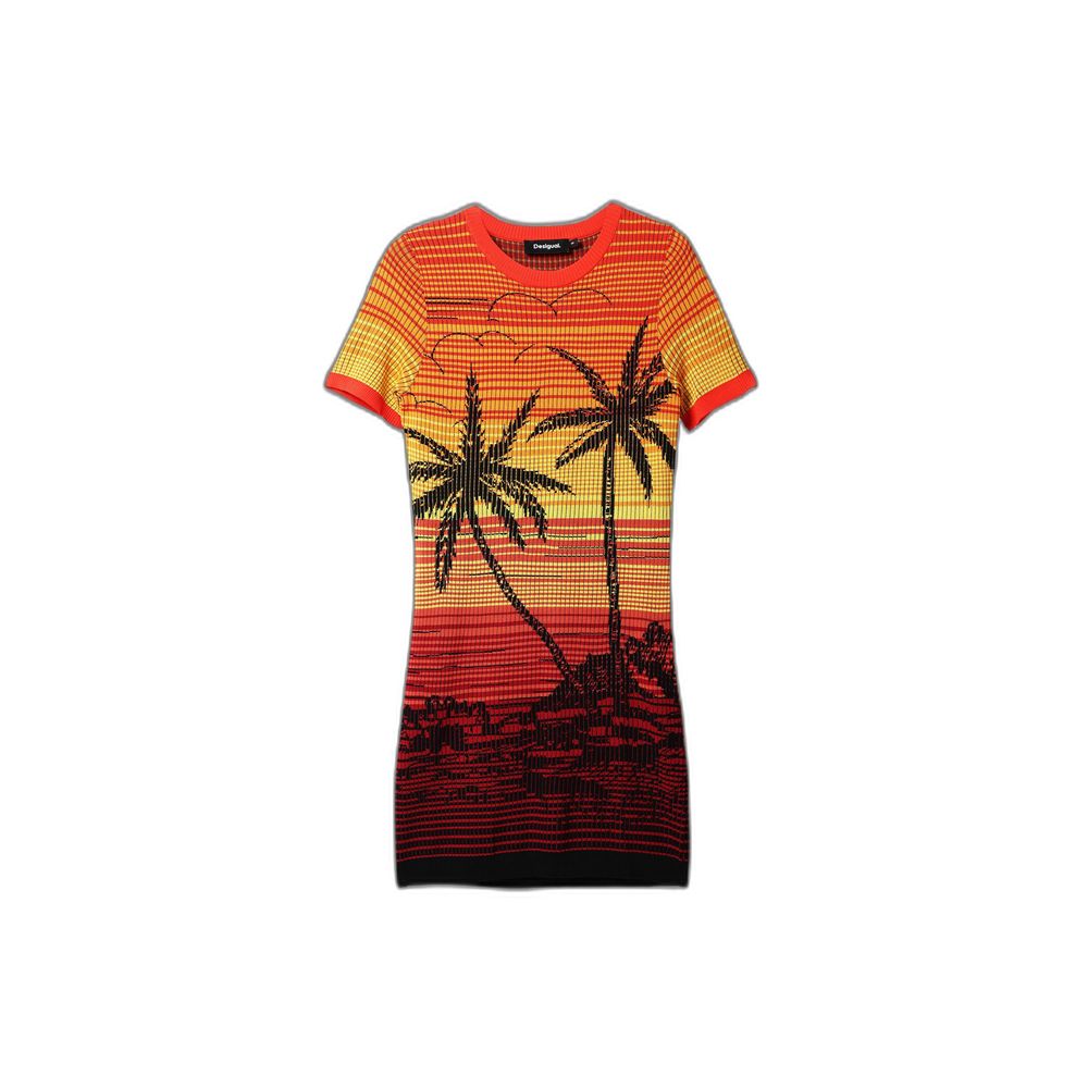 Desigual Multicolor Viscose Midi Dress