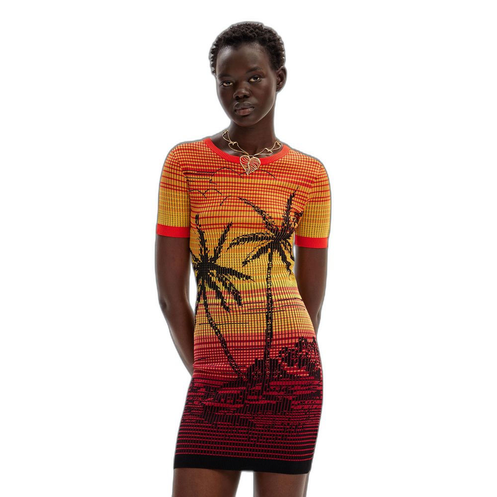 Desigual Multicolor Viscose Midi Dress