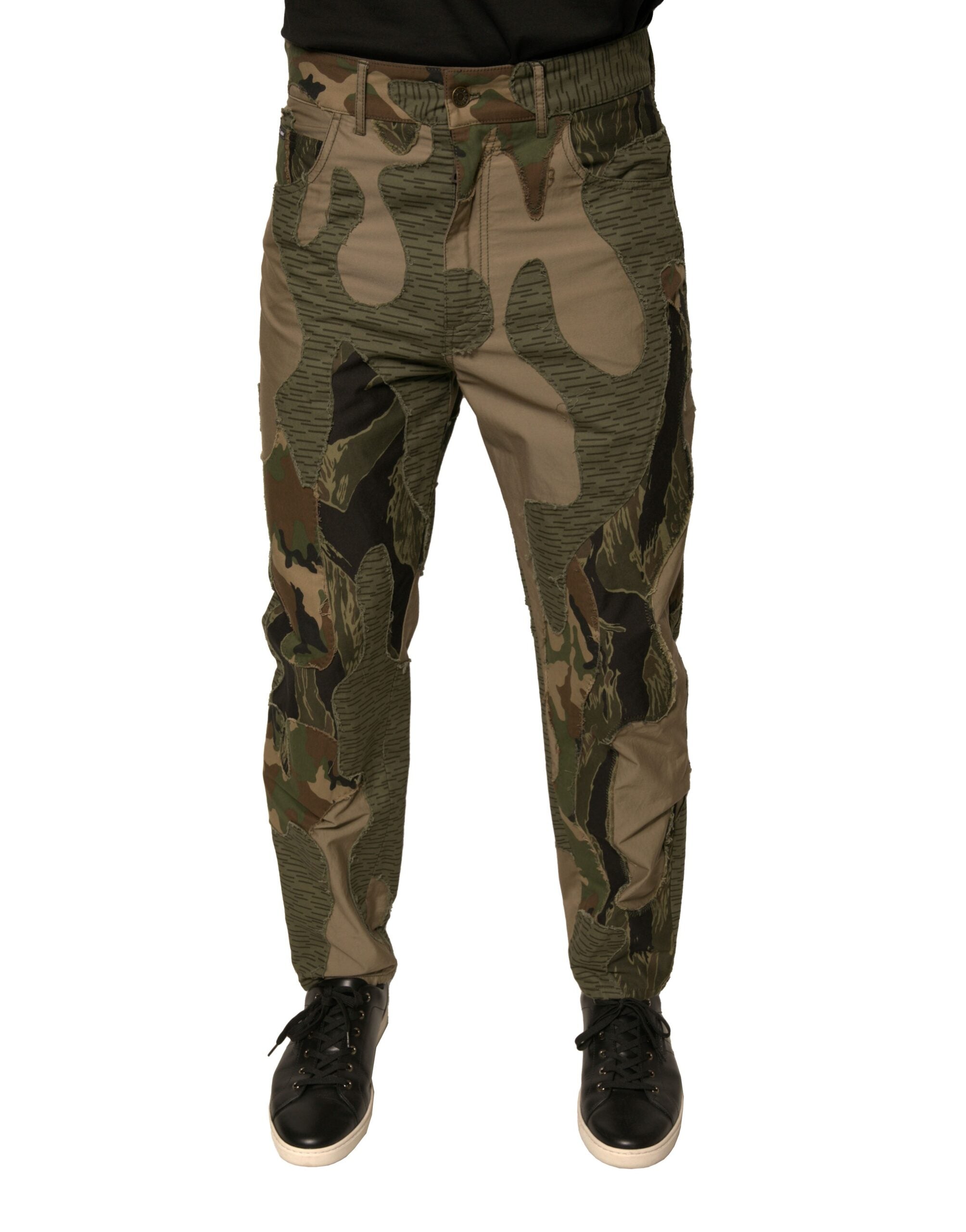 Dolce & Gabbana Multicolor Camouflage Cotton Pants LUNESCAPE