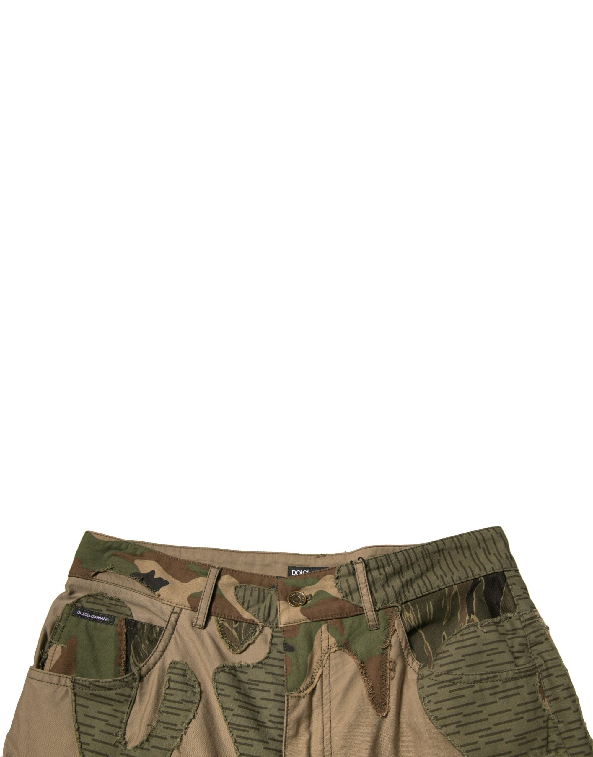 Dolce & Gabbana Multicolor Camouflage Cotton Pants LUNESCAPE