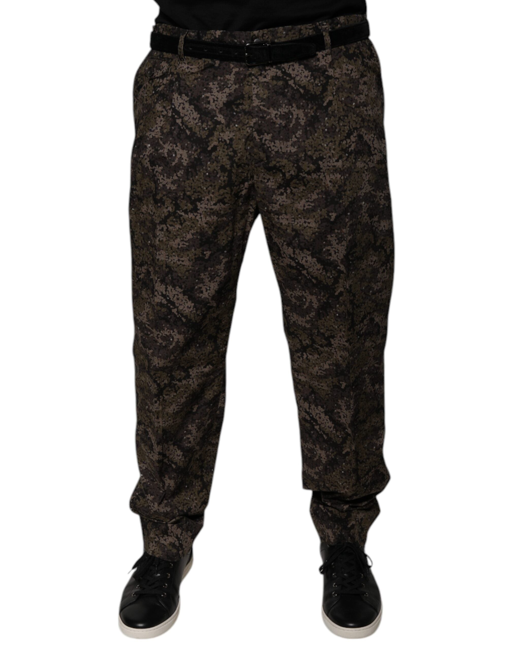 Dolce & Gabbana Multicolor Camouflage Men Dress Pants LUNESCAPE