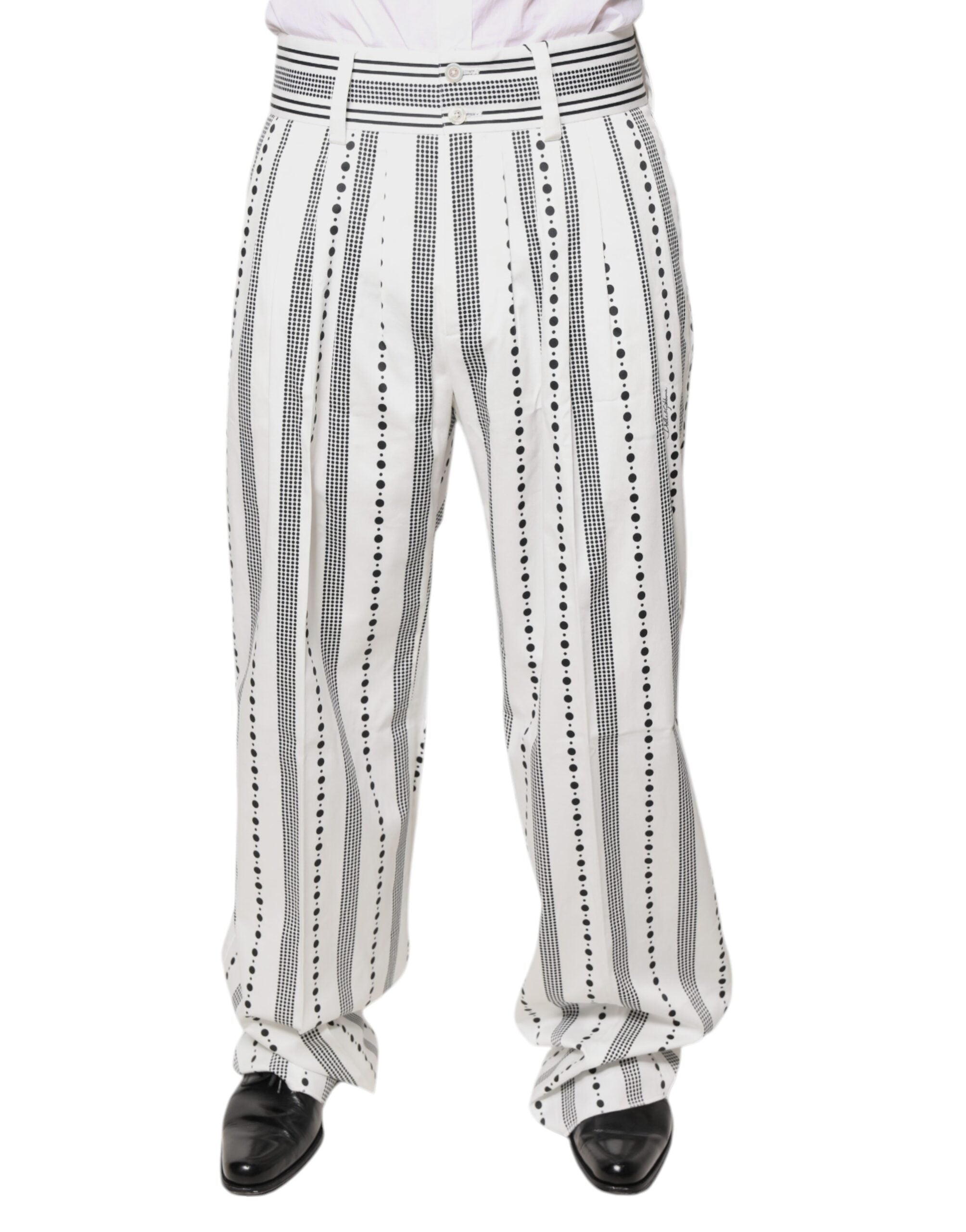 Dolce & Gabbana White Straight Formal Dress Pants LUNESCAPE