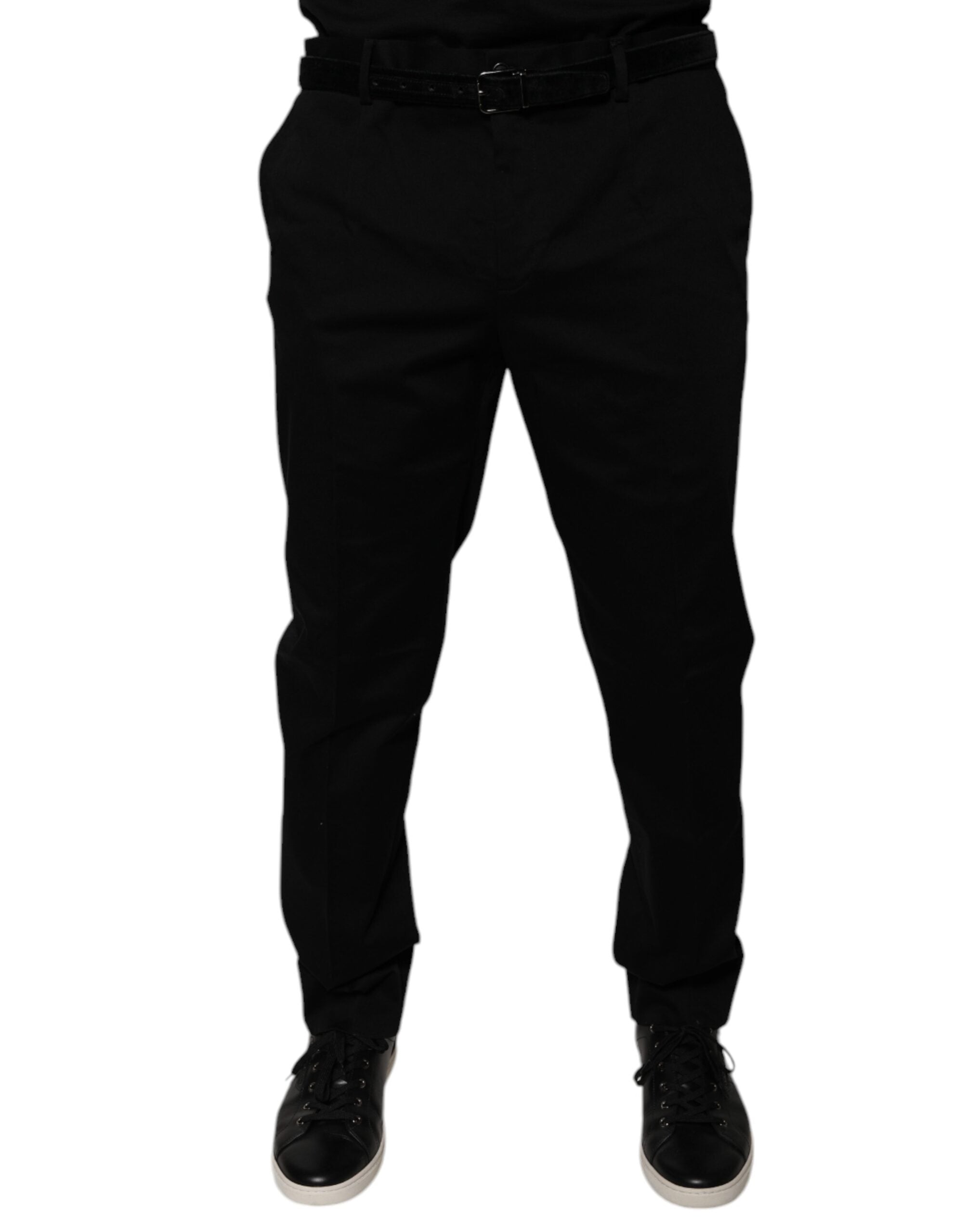 Dolce & Gabbana Black Tapered Formal Dress Pants LUNESCAPE