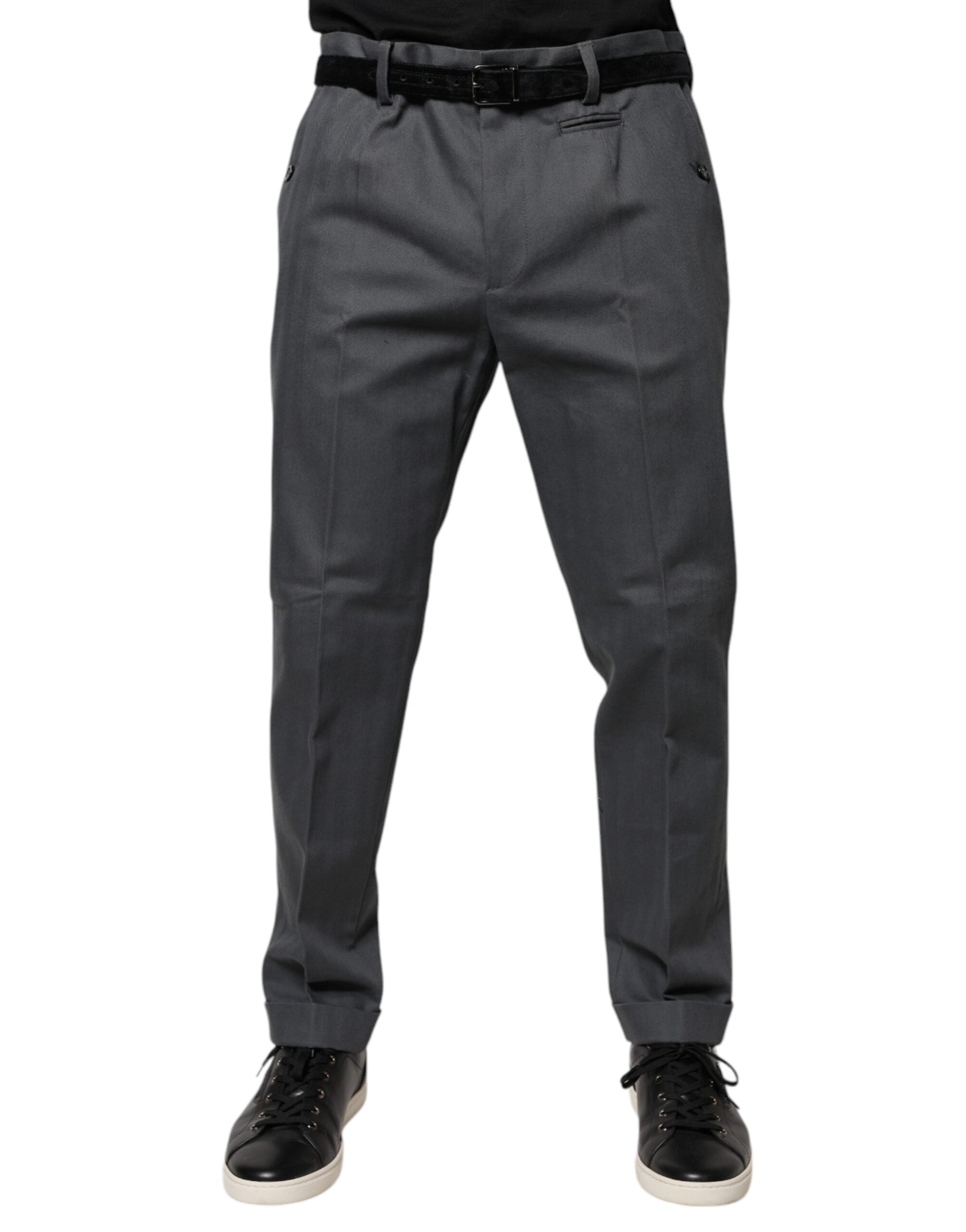 Dolce & Gabbana Gray Tapered Formal Dress Pants LUNESCAPE
