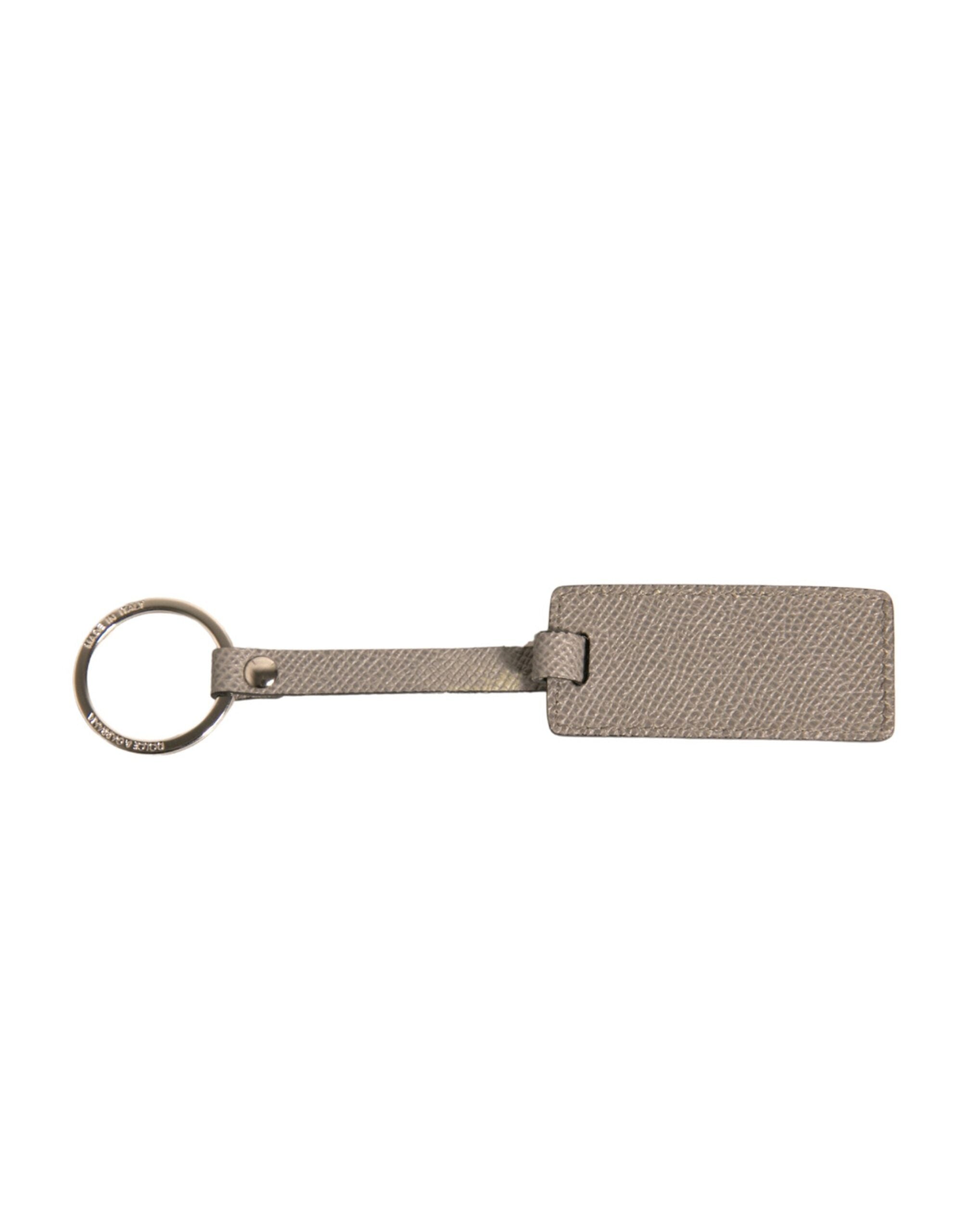 Dolce & Gabbana Beige DG Logo Leather Gold Metal Men Keychain Keyring LUNESCAPE